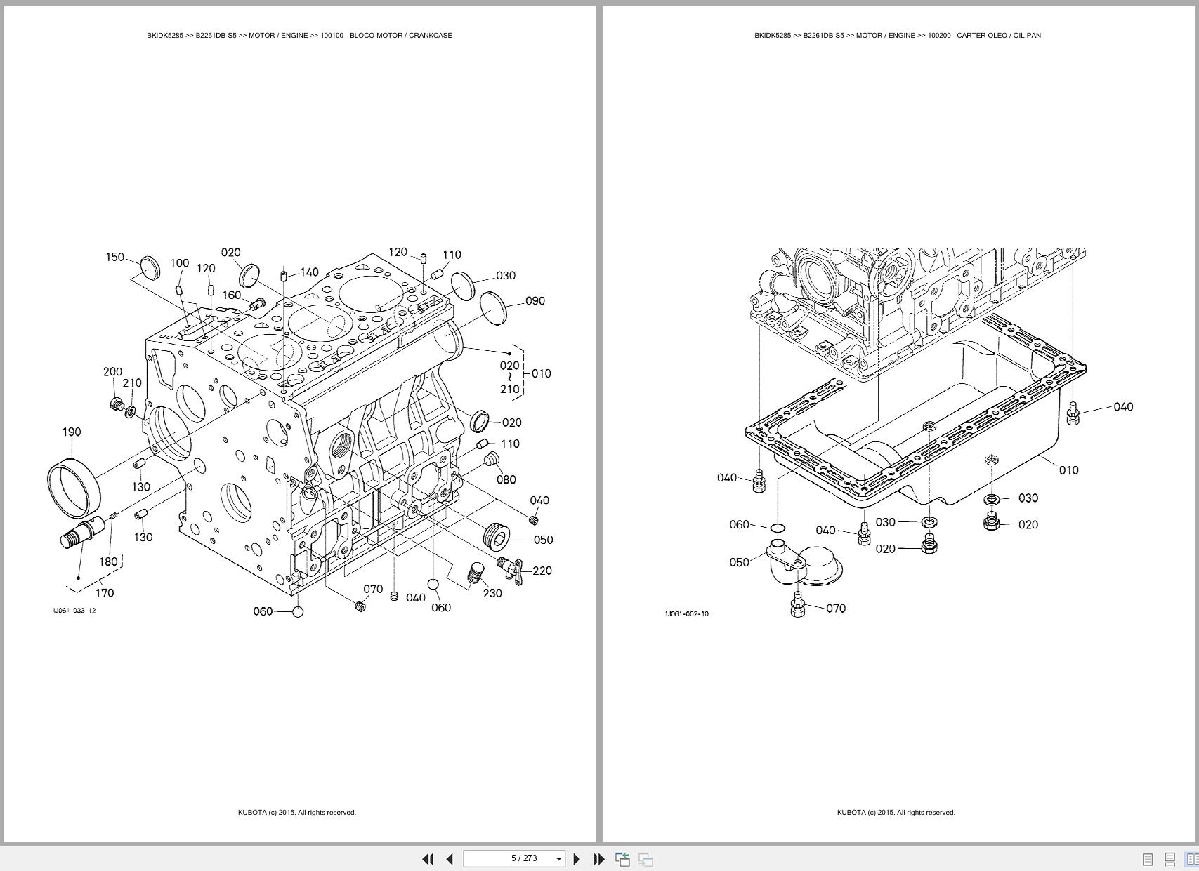 Kubota Compact Tractor B2261DB S5 Spare Parts Catalog EN PT (3)