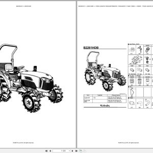 Kubota Compact Tractor B2261HDB Spare Parts Catalog EN PT (1)