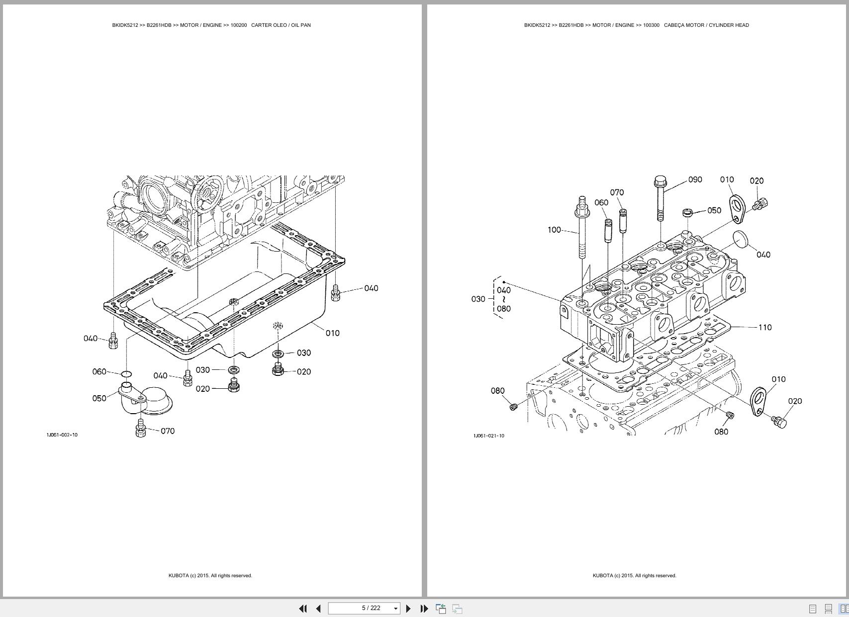 Kubota Compact Tractor B2261HDB Spare Parts Catalog EN PT (3)
