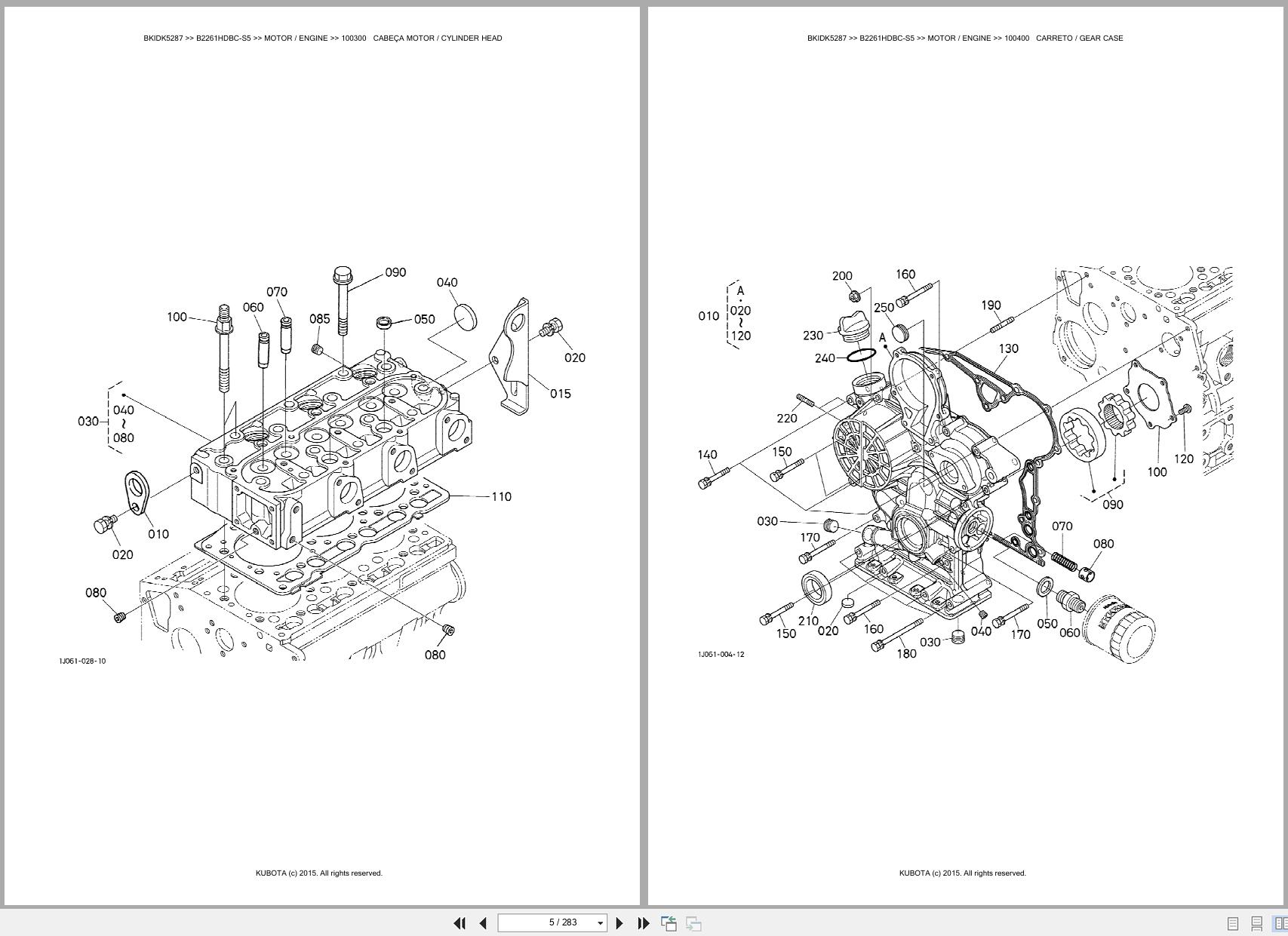Kubota Compact Tractor B2261HDBC S5 Spare Parts Catalog EN PT (3)