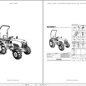Kubota Compact Tractor B2350DB F Spare Parts Catalog EN PT (1)
