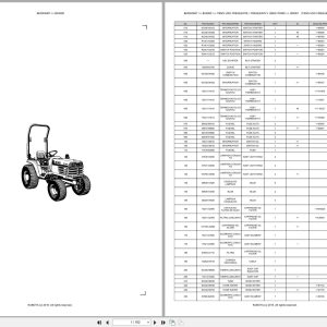 Kubota Compact Tractor B2400D Spare Parts Catalog EN PT (1)