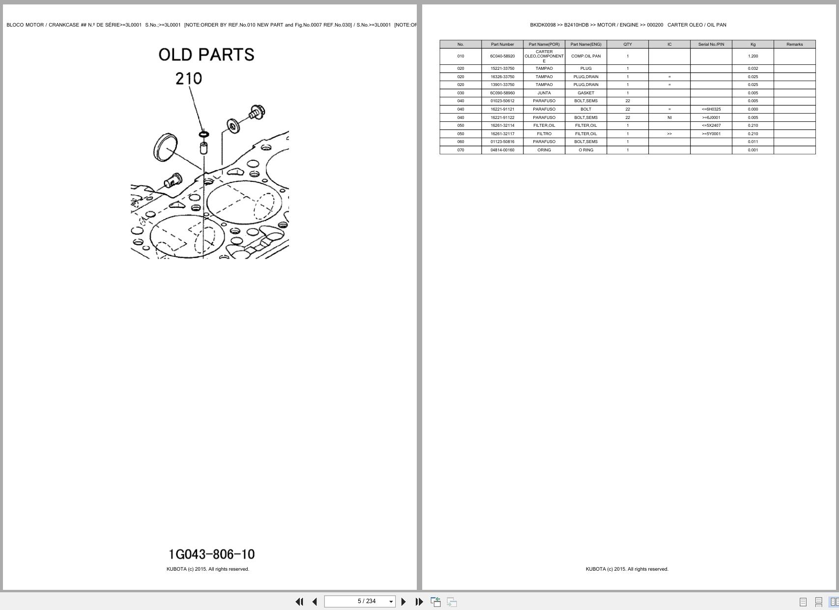 Kubota Compact Tractor B2410HDB Spare Parts Catalog EN PT (3)