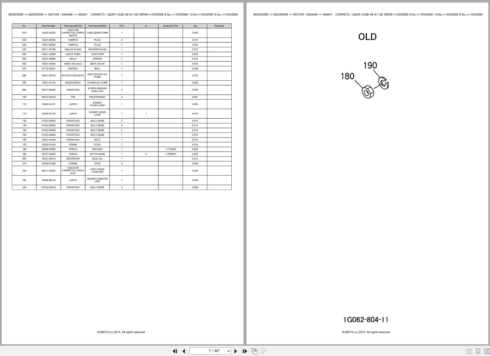 Kubota Compact Tractor B2530HDB Spare Parts Catalog EN PT (3)