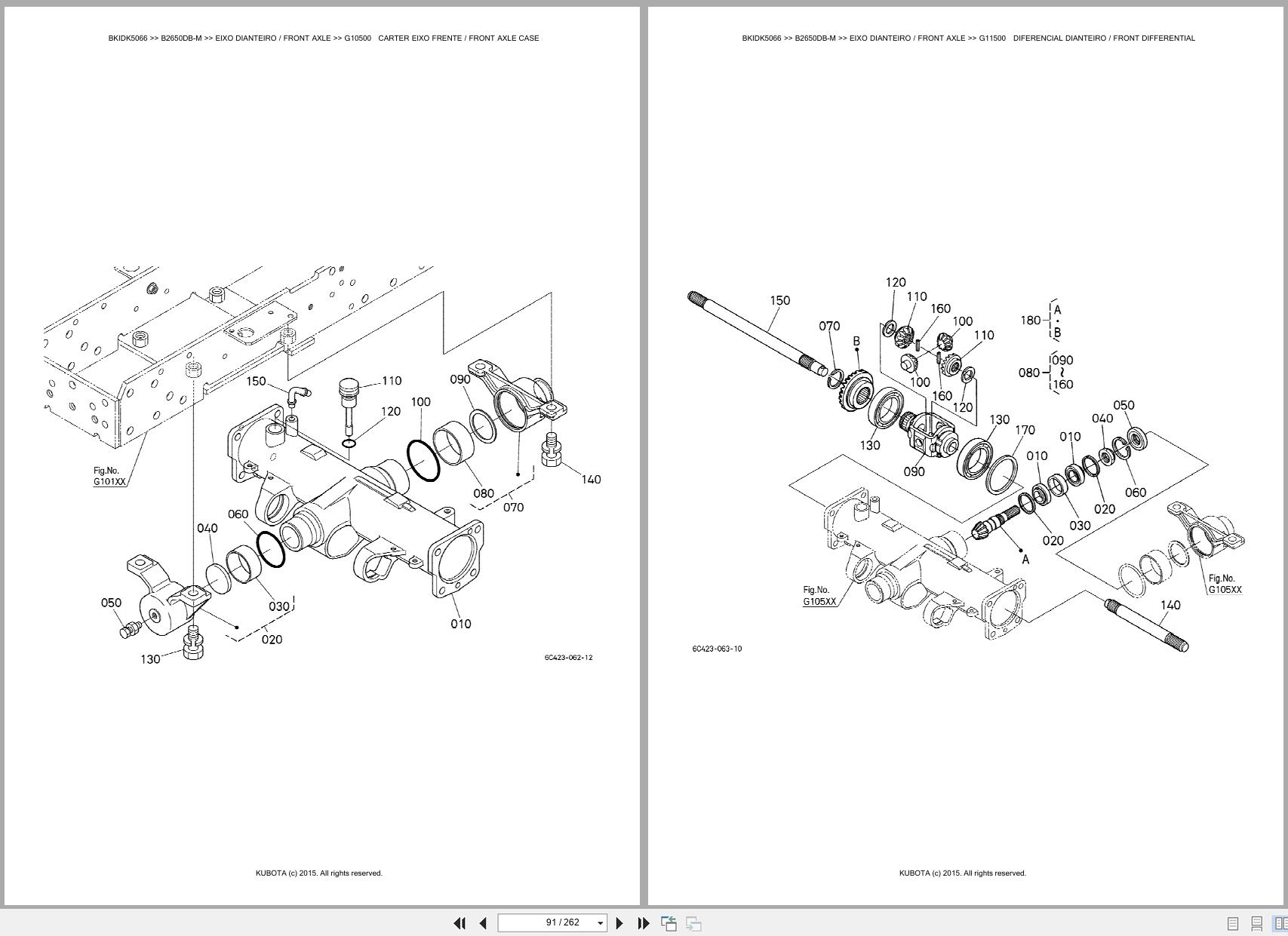 Kubota Compact Tractor B2650DB M Spare Parts Catalog EN PT (2)
