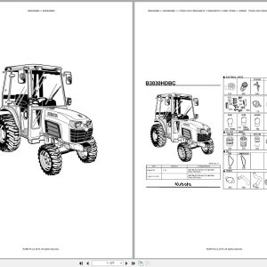 Kubota Compact Tractor B3030HDBC Spare Parts Catalog EN PT (1)