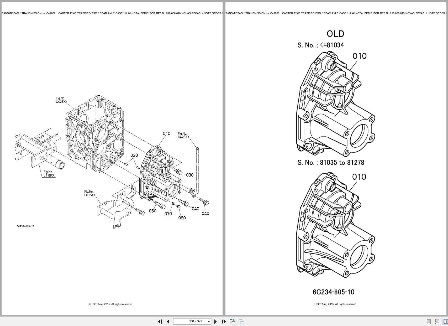 Kubota Compact Tractor B3030HDBC Spare Parts Catalog EN PT (2)