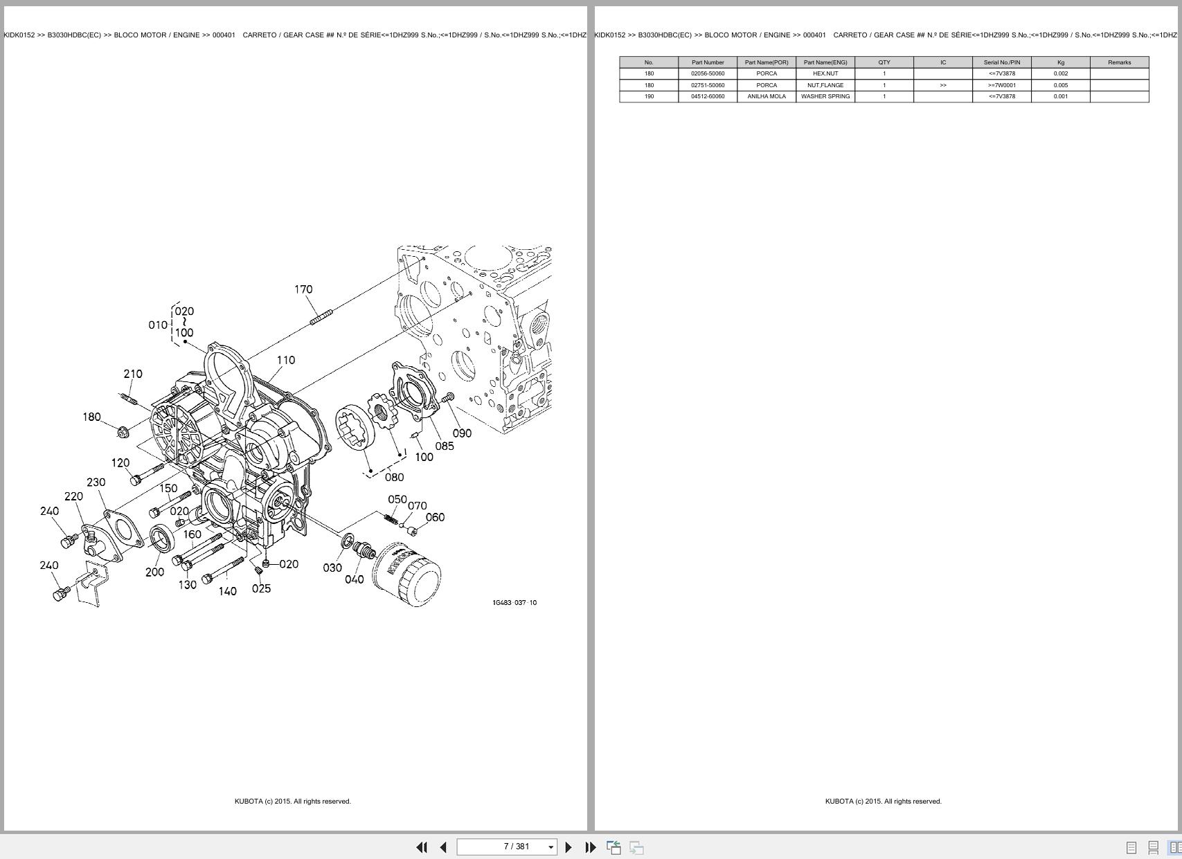 Kubota Compact Tractor B3030HDBC(EC) Spare Parts Catalog EN PT (3)