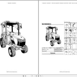 Kubota Compact Tractor B3150HDB C Spare Parts Catalog EN PT (1)