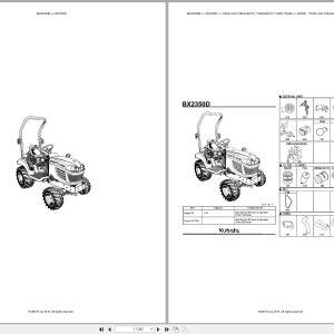 Kubota Compact Tractor BX2350D Spare Parts Catalog EN PT (1)