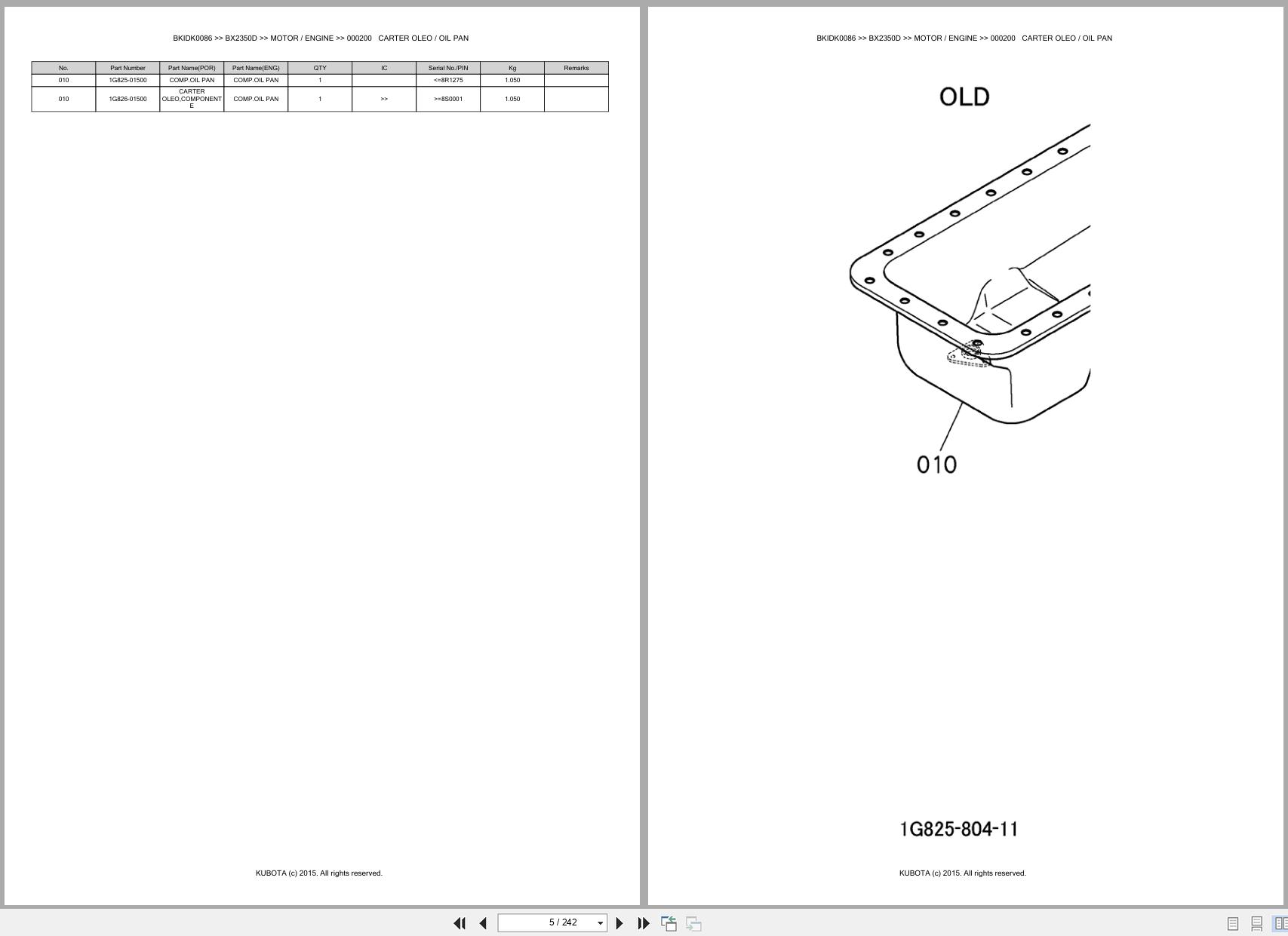 Kubota Compact Tractor BX2350D Spare Parts Catalog EN PT (3)