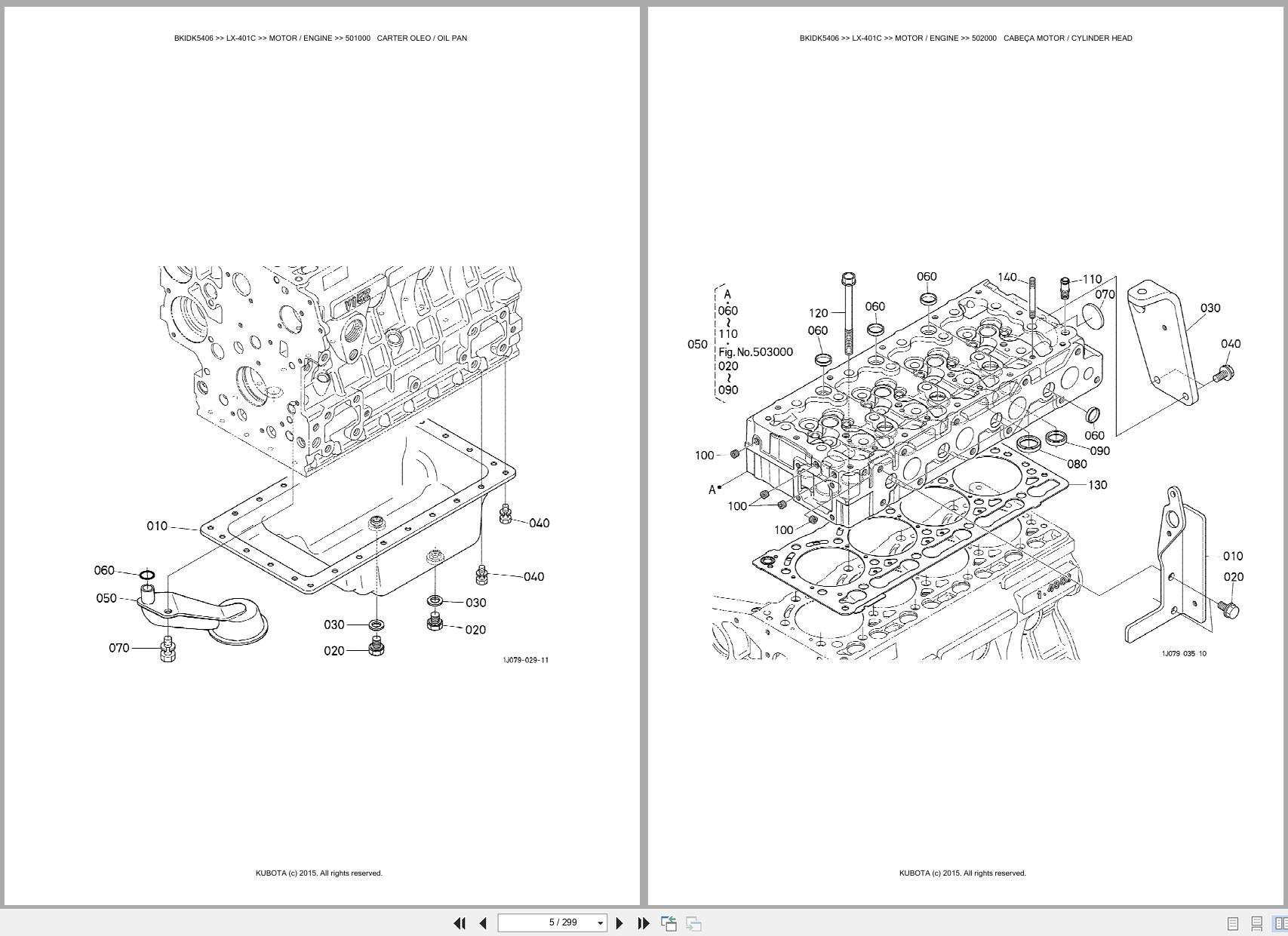 Kubota Compact Tractor LX 401C Spare Parts Catalog EN PT (3)