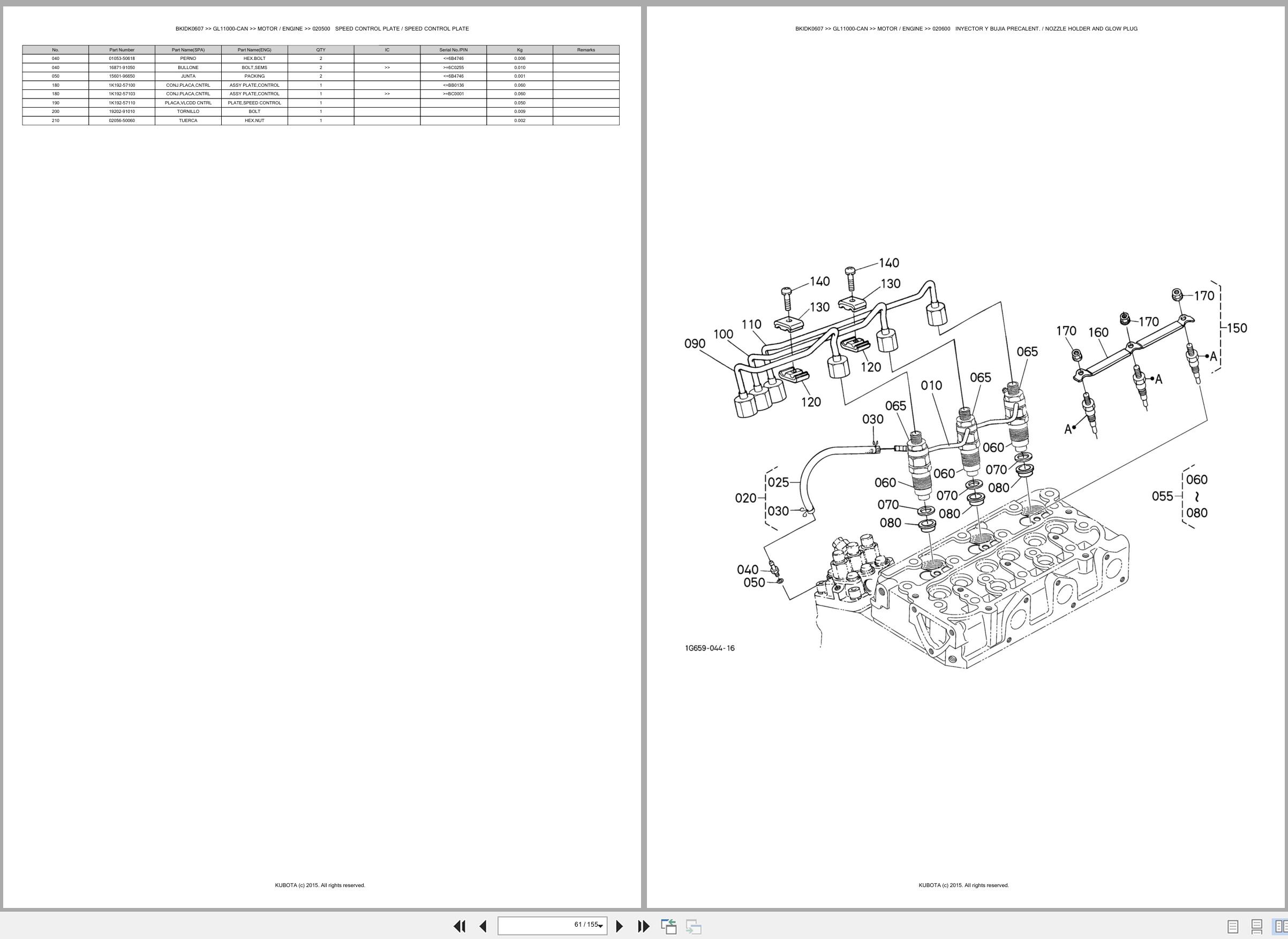 Kubota Diesel Generator GL11000 CAN Spare Parts Catalog EN ES (2)