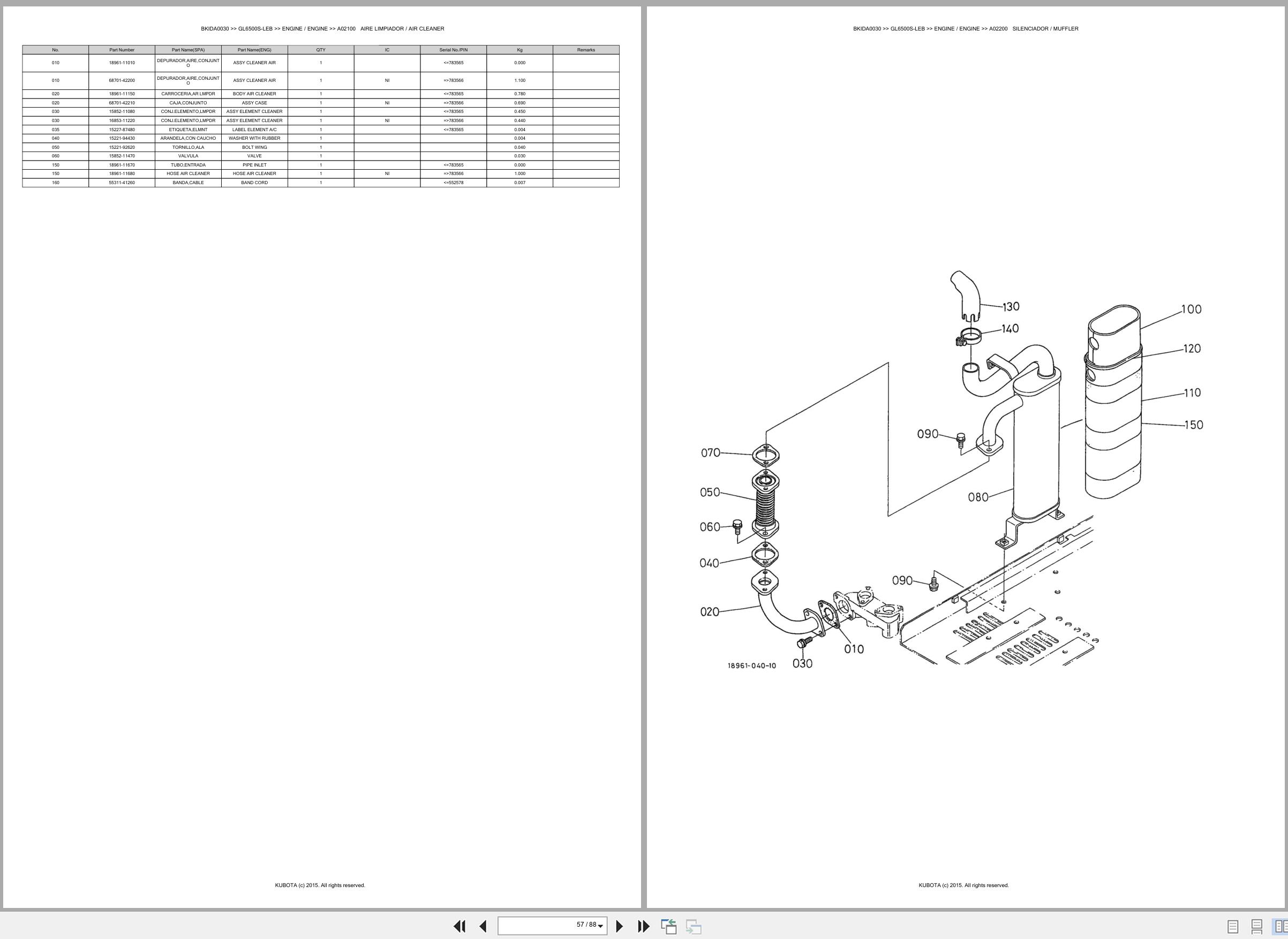 Kubota Diesel Generator GL6500S LEB Spare Parts Catalog EN ES (3)