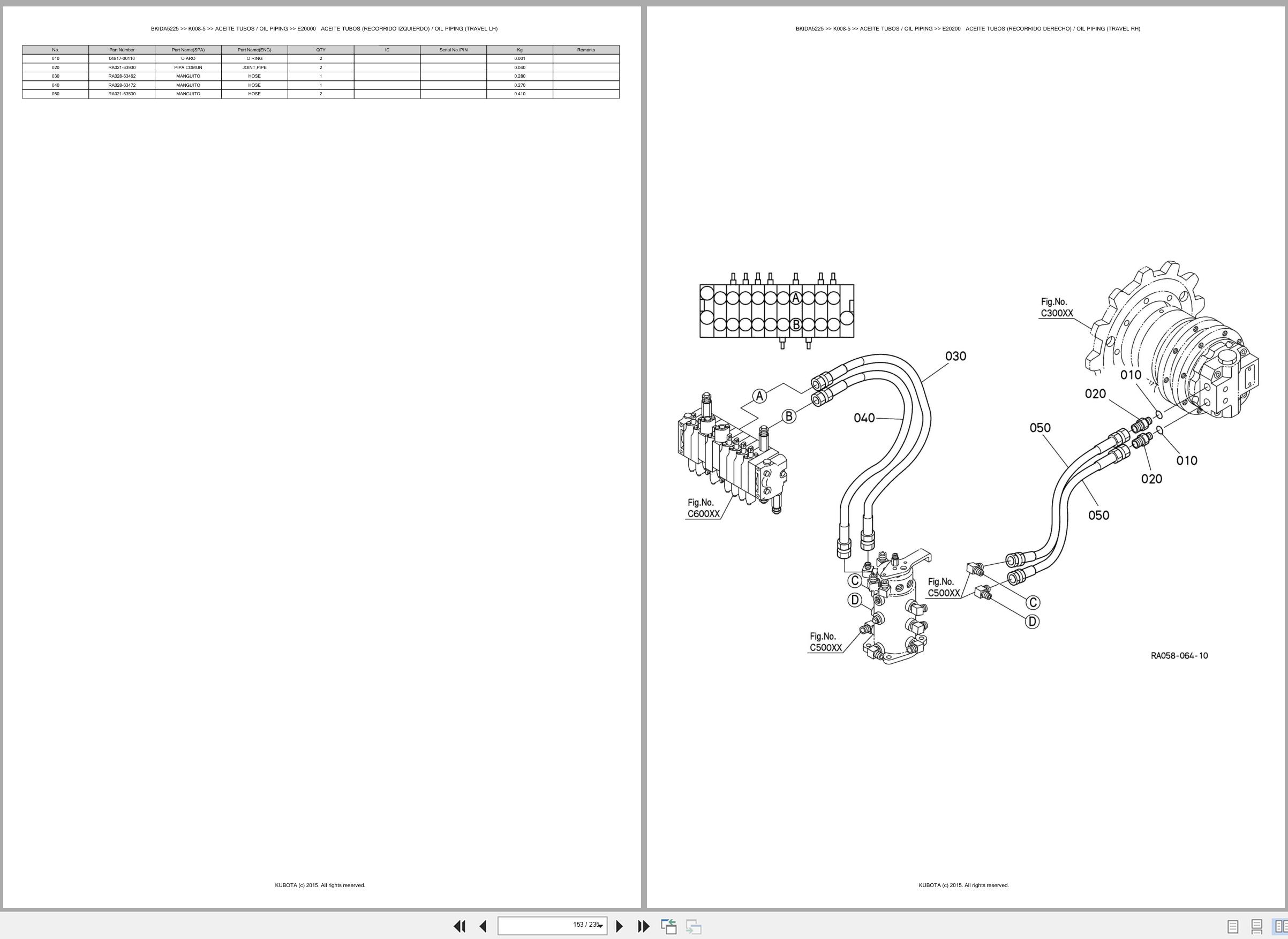 Kubota Excavator K008 5 Spare Parts Catalog EN ES (3)