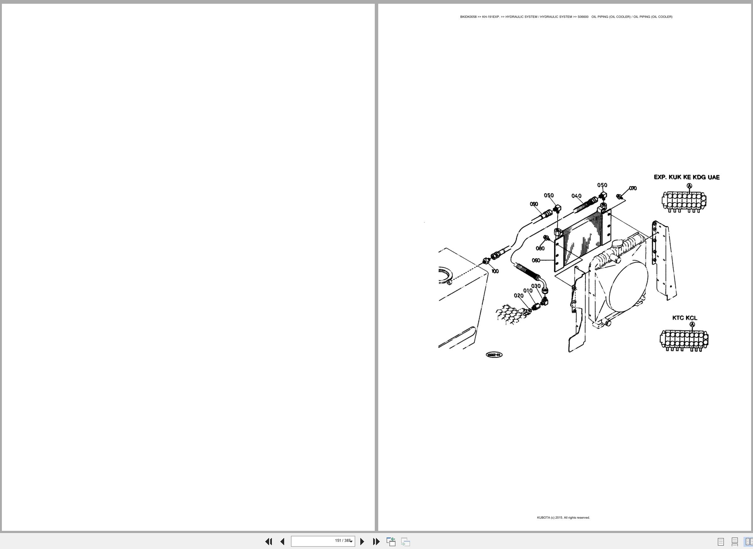 Kubota Excavator KH 191EXP Spare Parts Catalog EN ES (2)