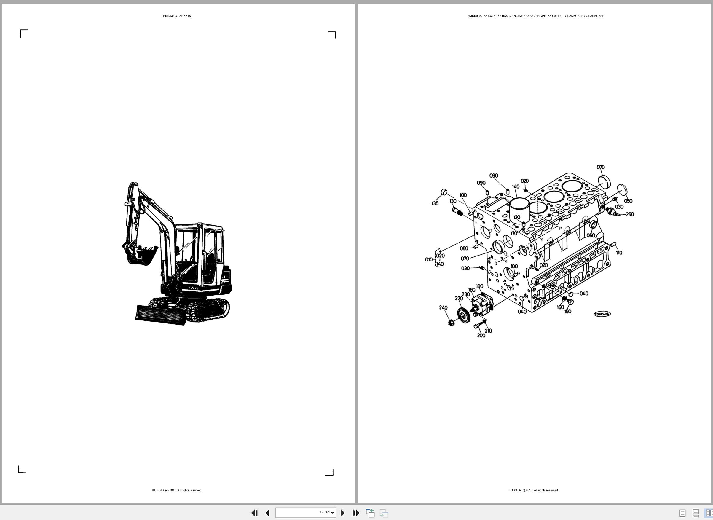 Kubota Excavator KX151 Spare Parts Catalog EN ES (1)