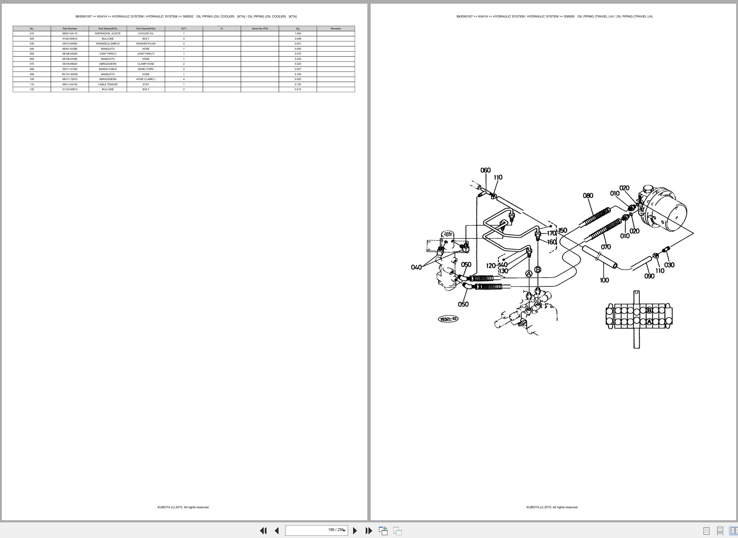 Kubota Excavator KX41H Spare Parts Catalog EN ES (3)