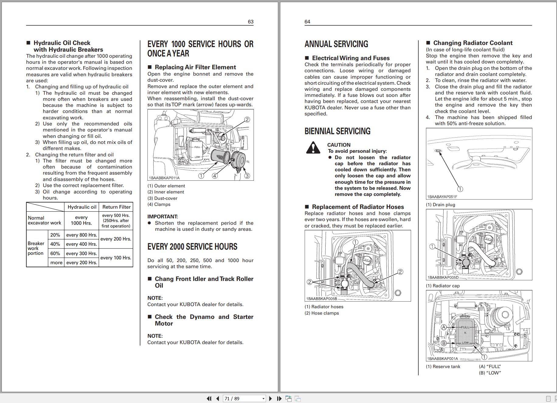 Kubota Excavator U17 3 Tier 4 Operators Manual RA238 8130 3 2008 2