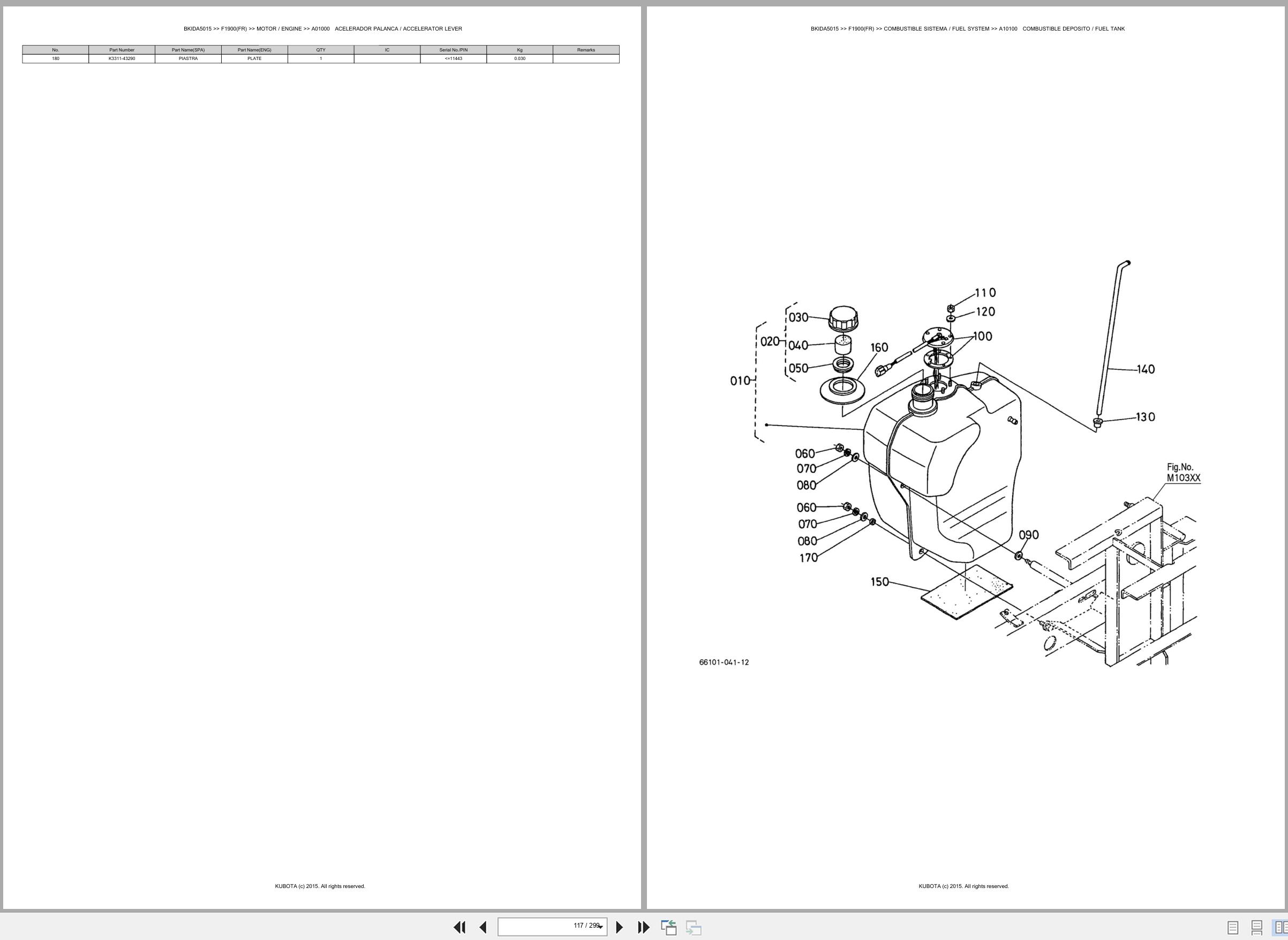 Kubota Front Mower F1900FR Spare Parts Catalog EN ES (2)