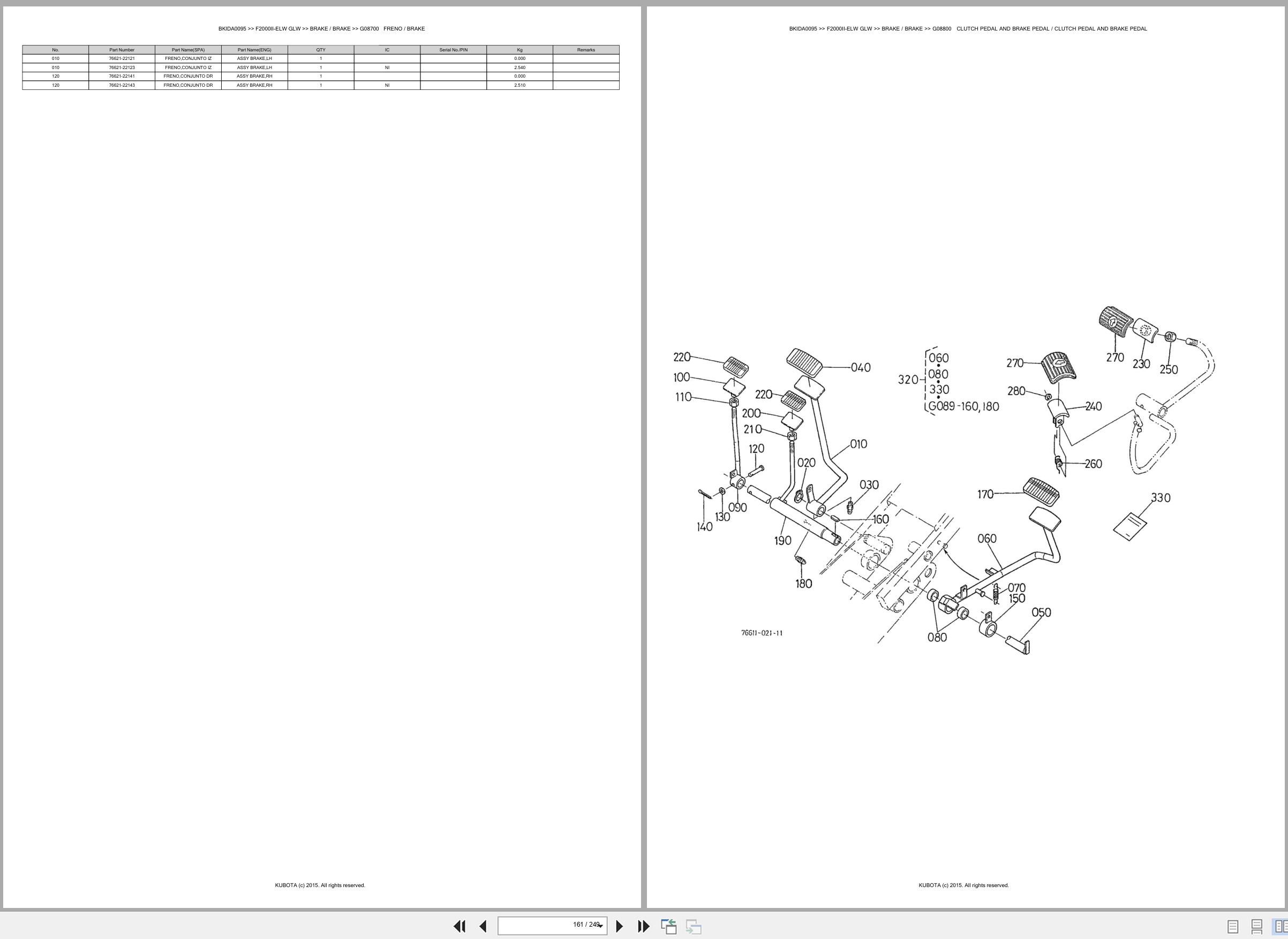 Kubota Front Mower F2000II ELW F2000II GLW Spare Parts Catalog EN ES (3)