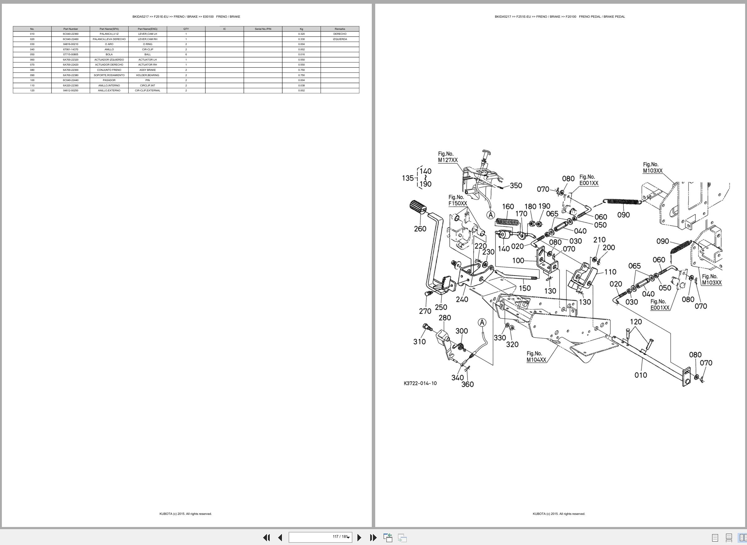 Kubota Front Mower F251E EU Spare Parts Catalog EN ES (3)