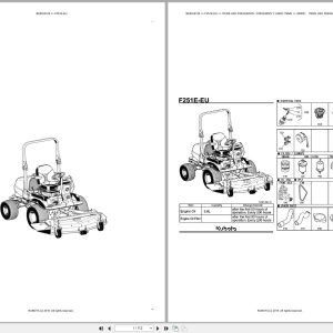 Kubota Front Mower F251E EU Spare Parts Catalog EN PT (1)