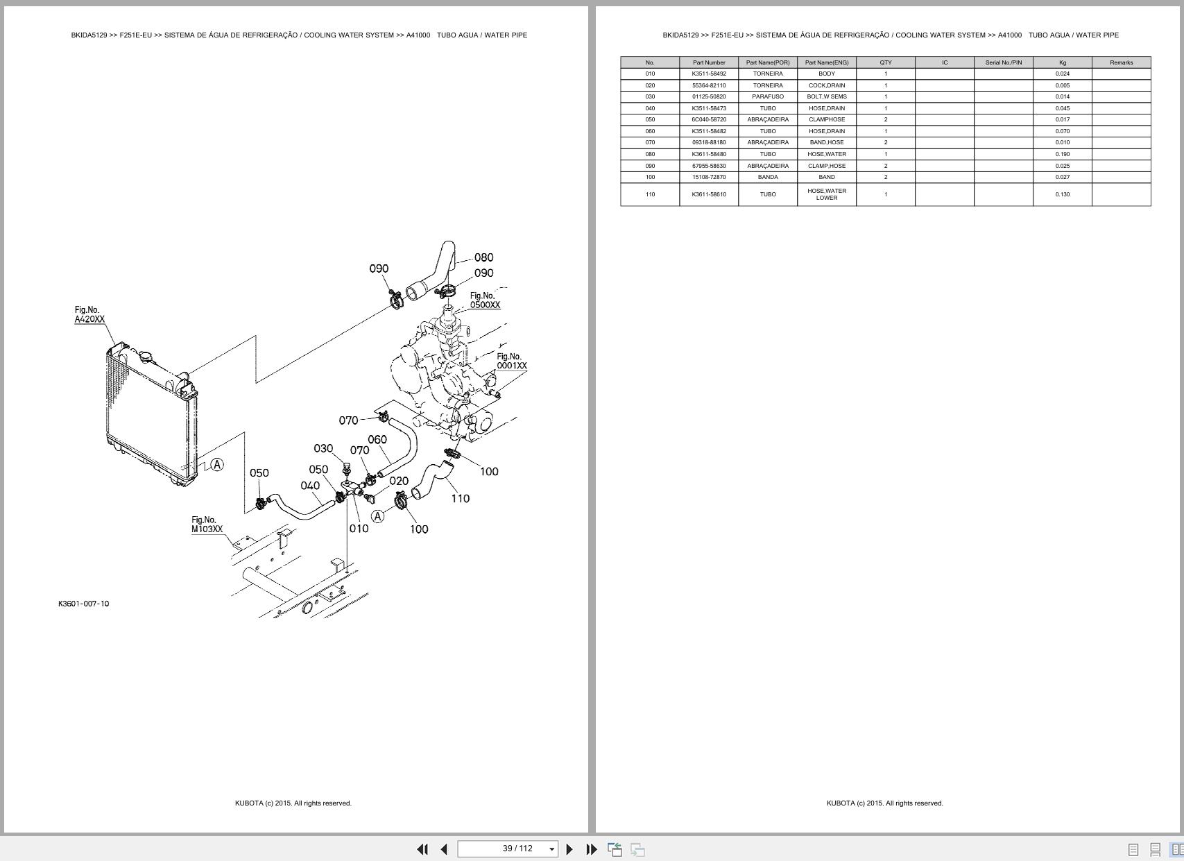 Kubota Front Mower F251E EU Spare Parts Catalog EN PT (2)