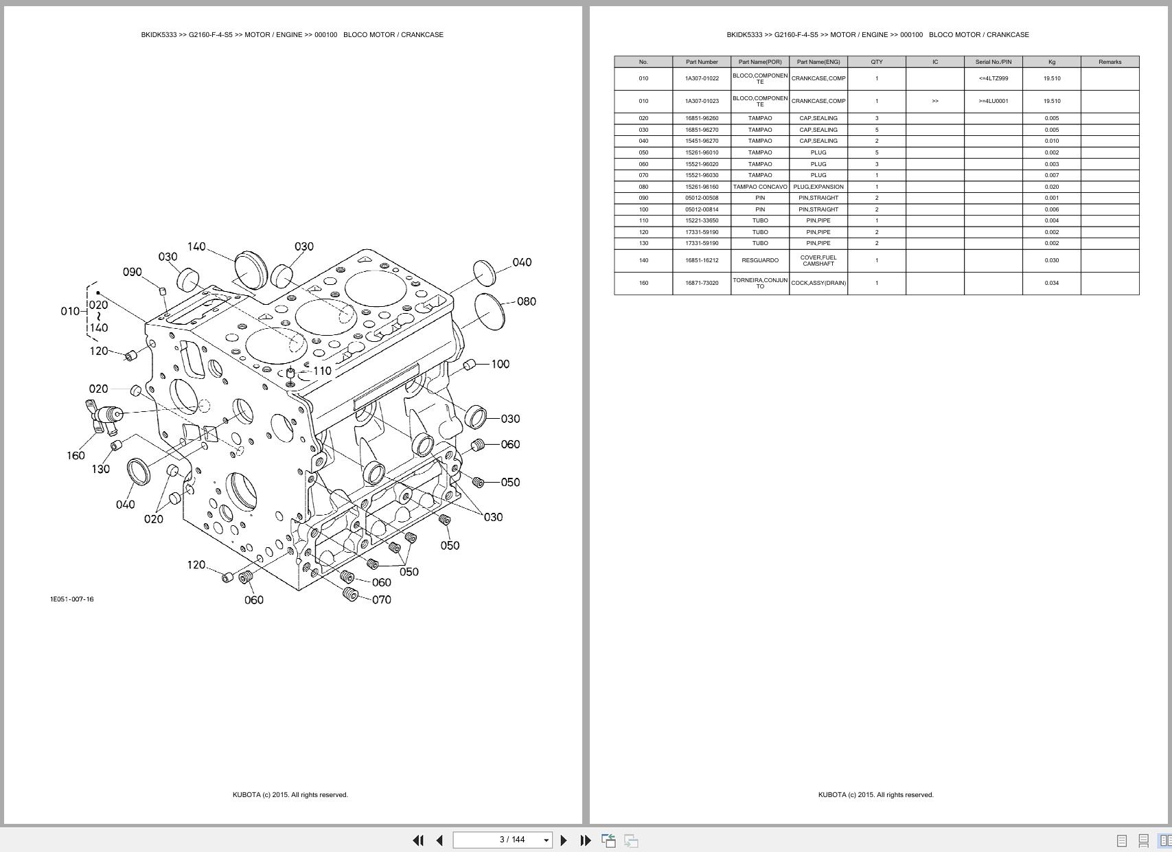 Kubota Garden Tractor G2160 F 4 S5 Spare Parts Catalog EN PT (3)
