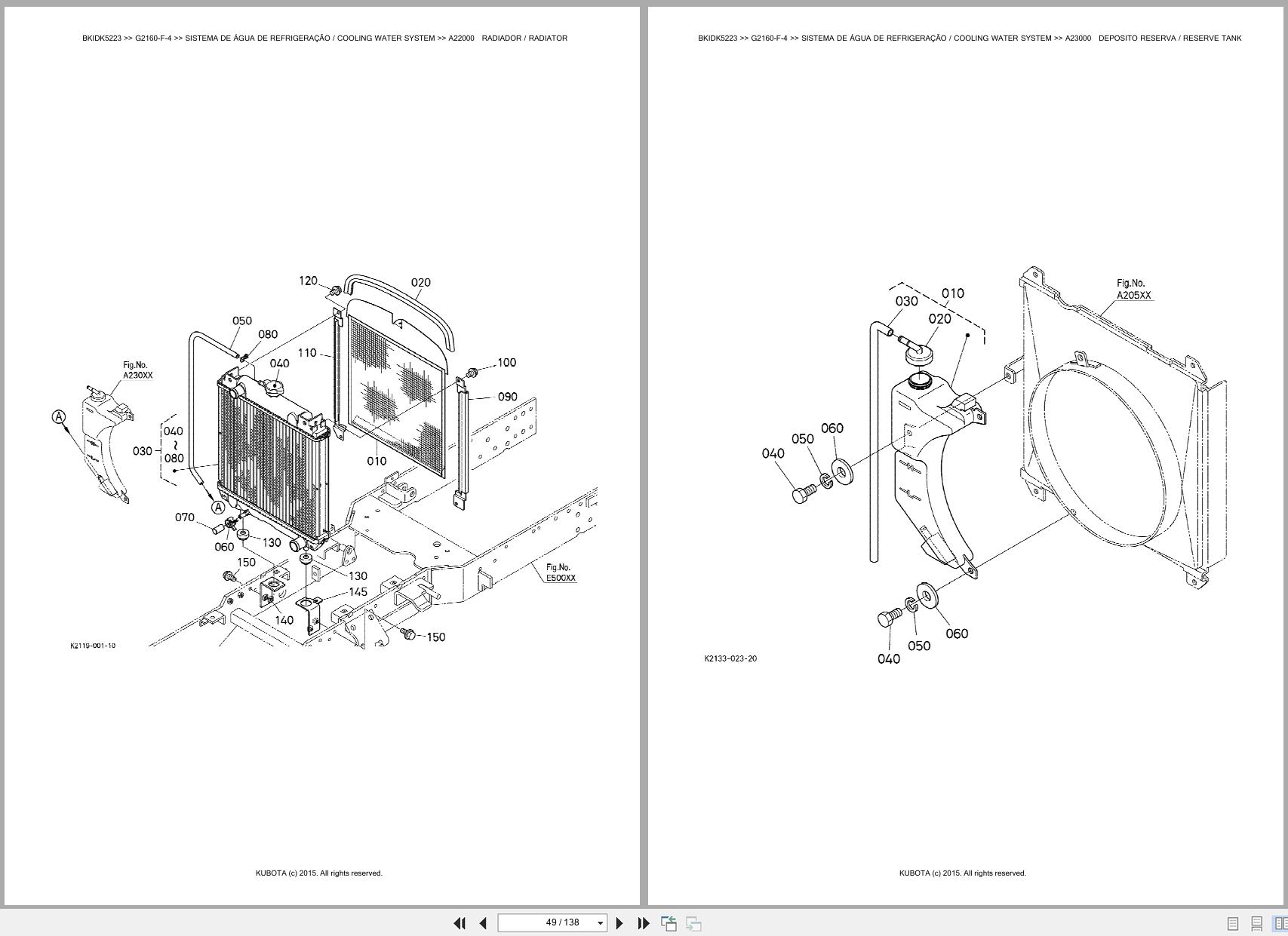 Kubota Garden Tractor G2160 F 4 Spare Parts Catalog EN PT (2)