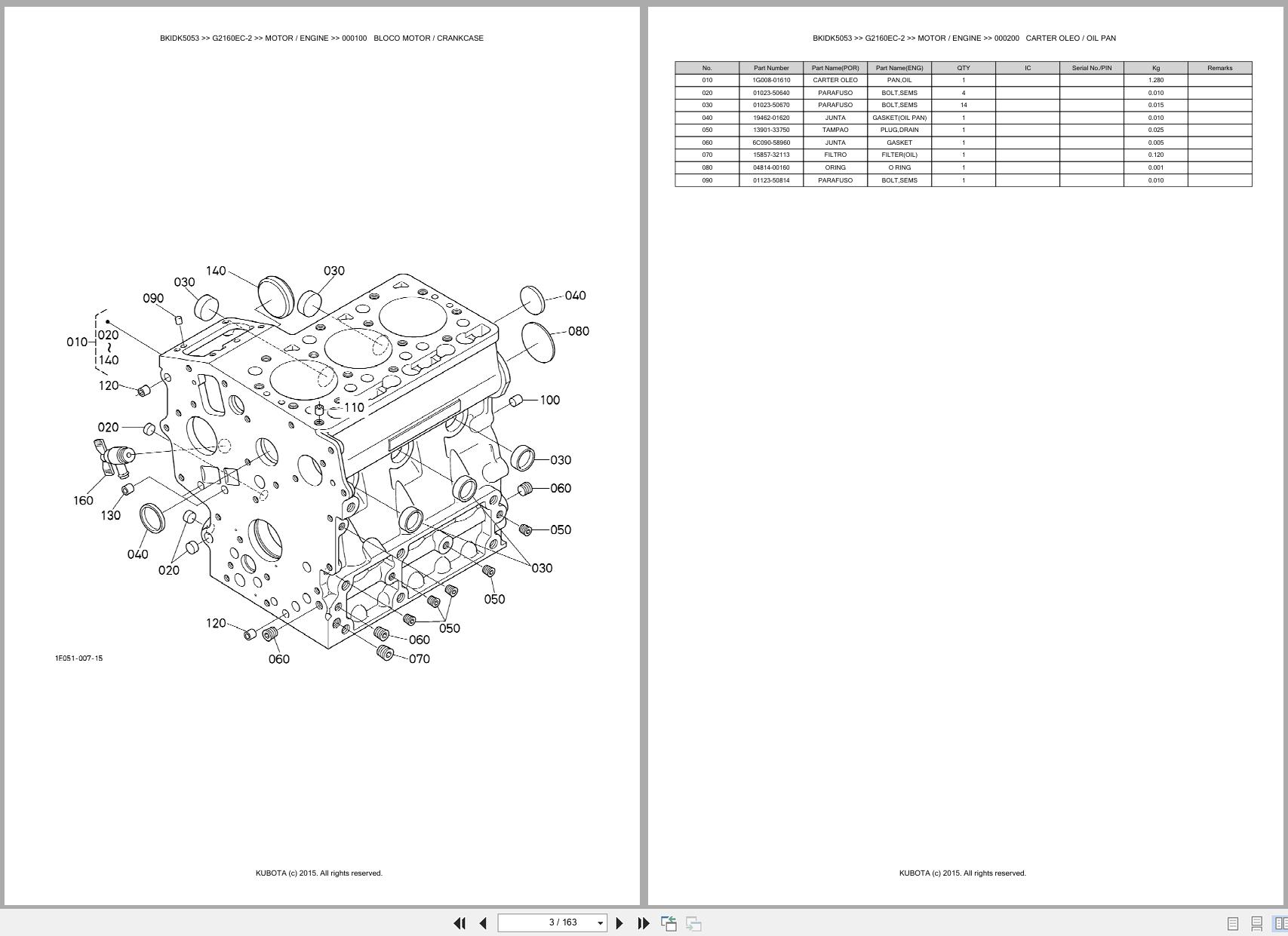 Kubota Garden Tractor G2160EC 2 Spare Parts Catalog EN PT (3)