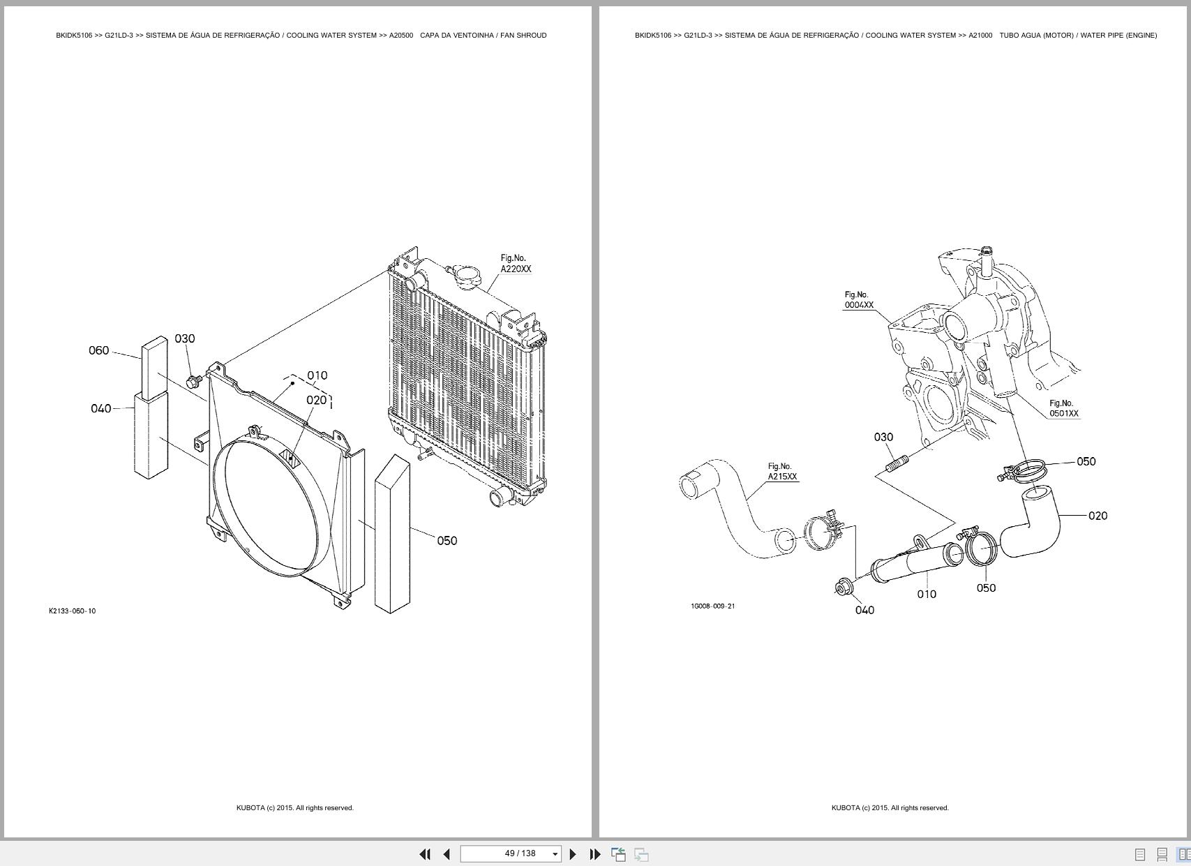 Kubota Garden Tractor G21LD 3 Spare Parts Catalog EN PT (2)