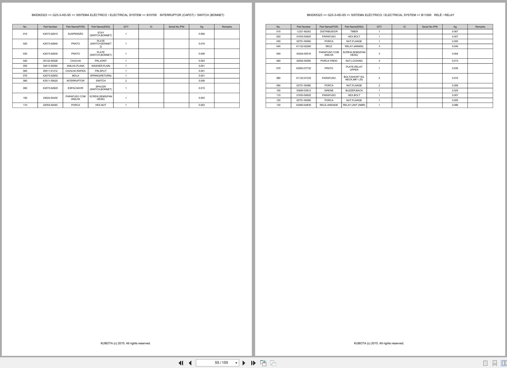 Kubota Garden Tractor G23 3 HD S5 Spare Parts Catalog EN PT (2)