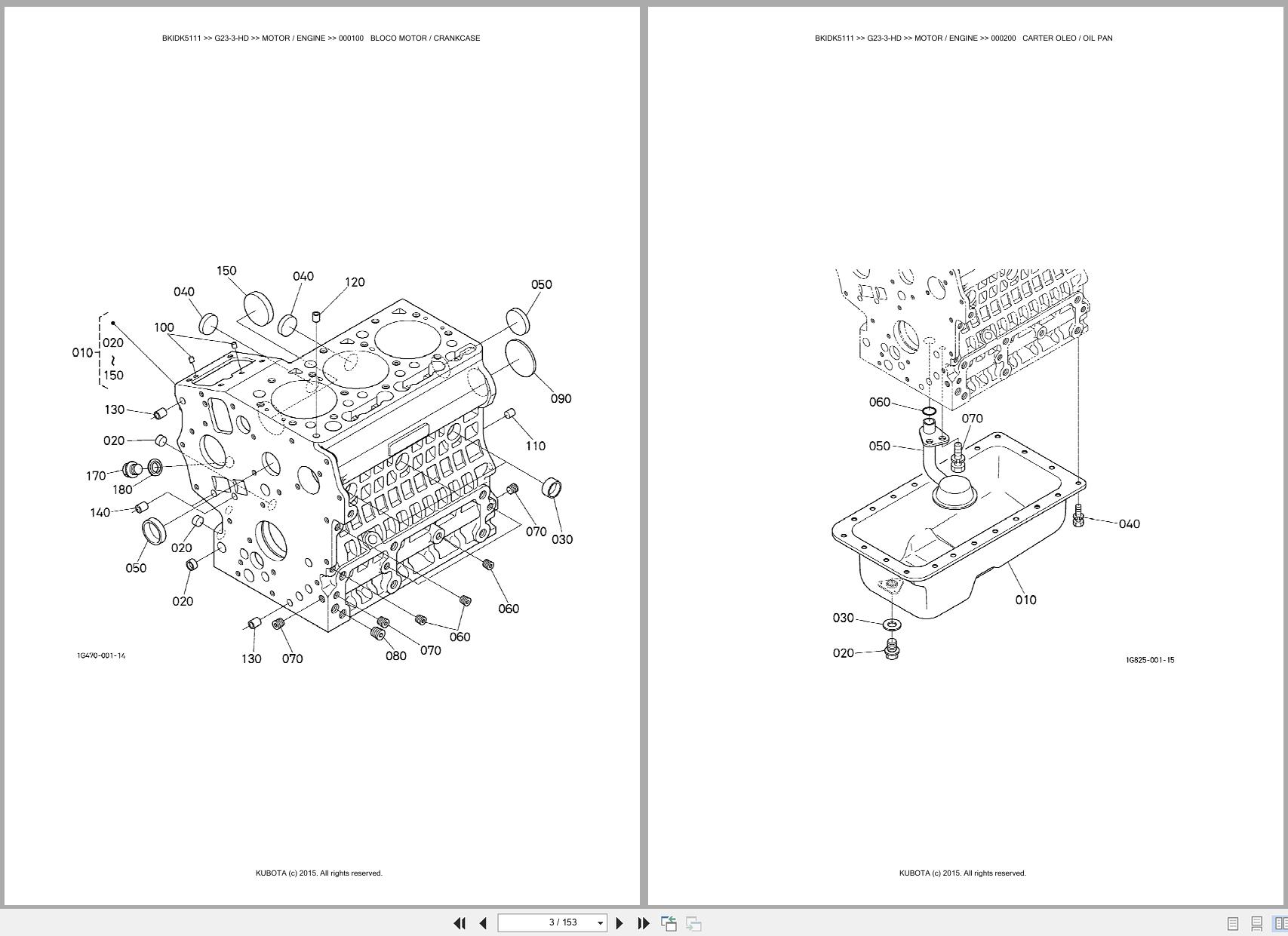 Kubota Garden Tractor G23 3 HD Spare Parts Catalog EN PT (3)