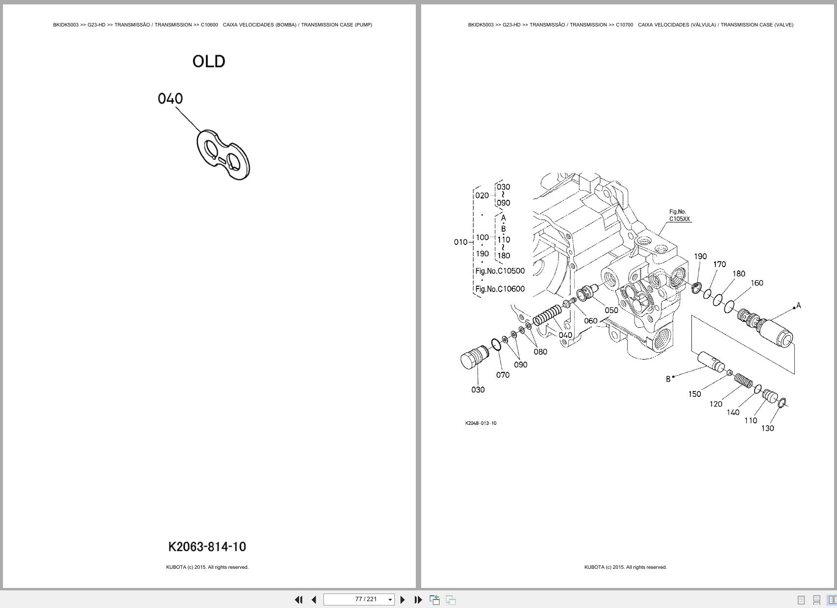Kubota Garden Tractor G23 HD Spare Parts Catalog EN PT (2)