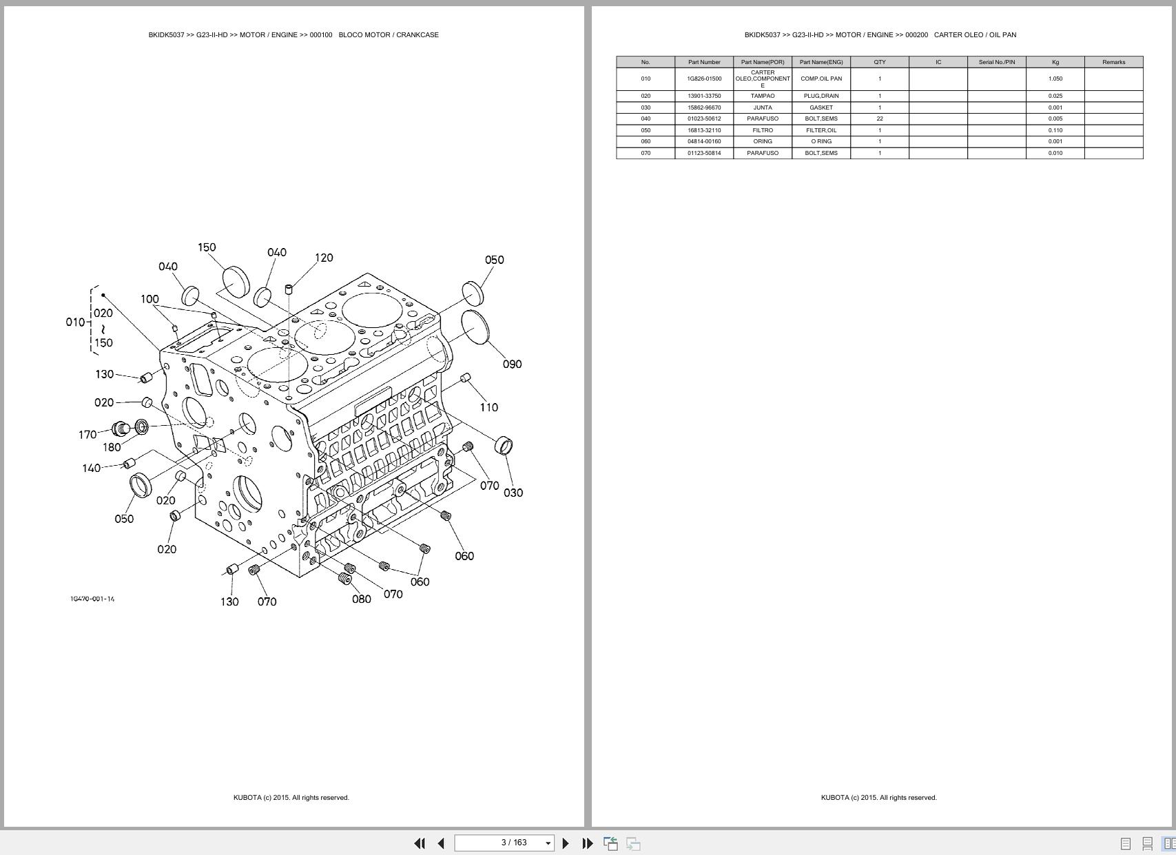 Kubota Garden Tractor G23 II HD Spare Parts Catalog EN PT (3)