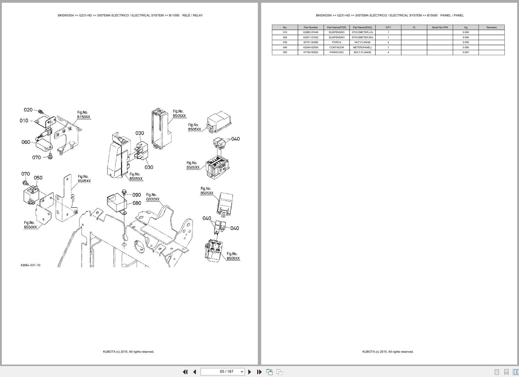 Kubota Garden Tractor G231 HD Spare Parts Catalog EN PT (2)