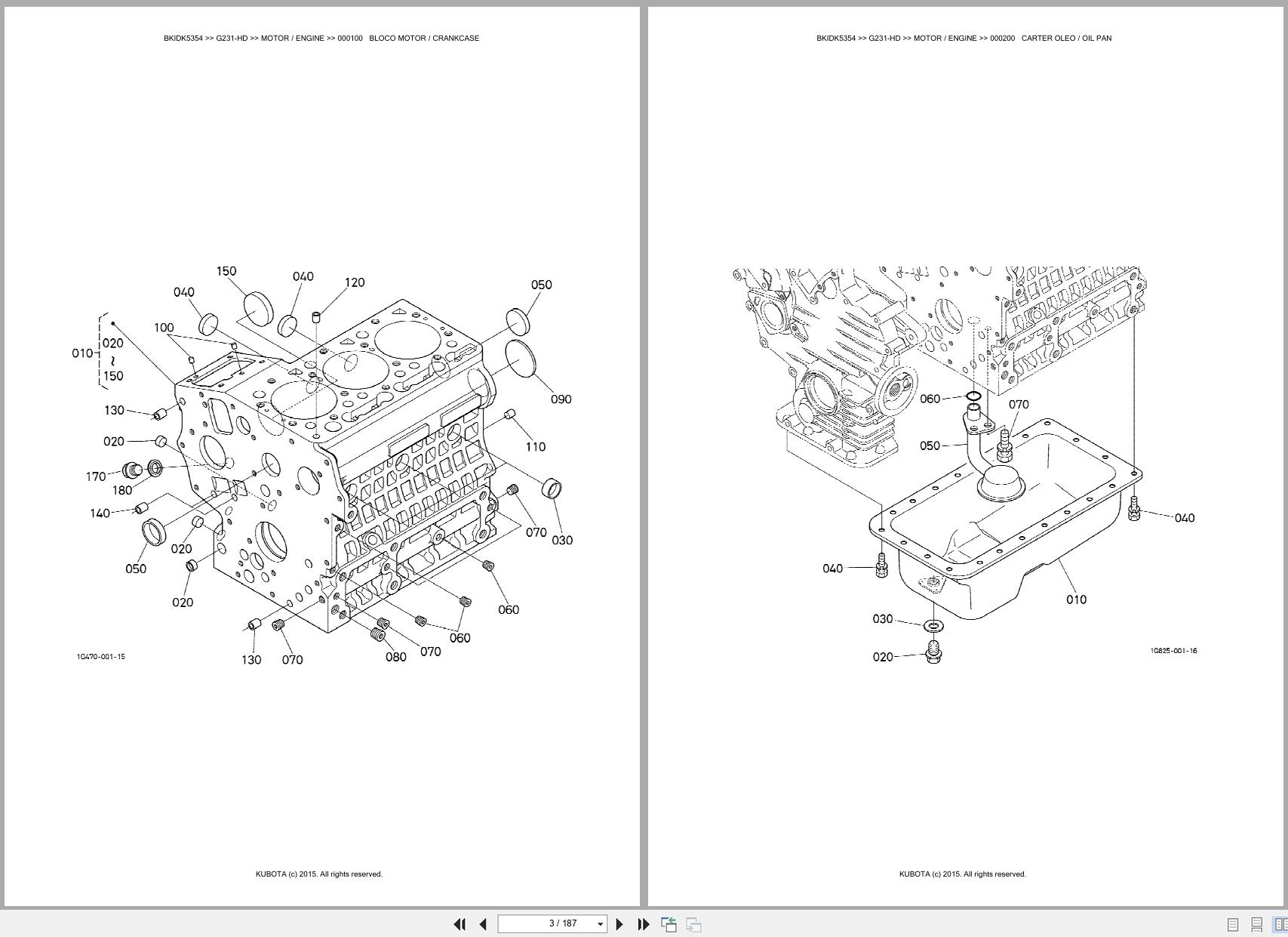 Kubota Garden Tractor G231 HD Spare Parts Catalog EN PT (3)