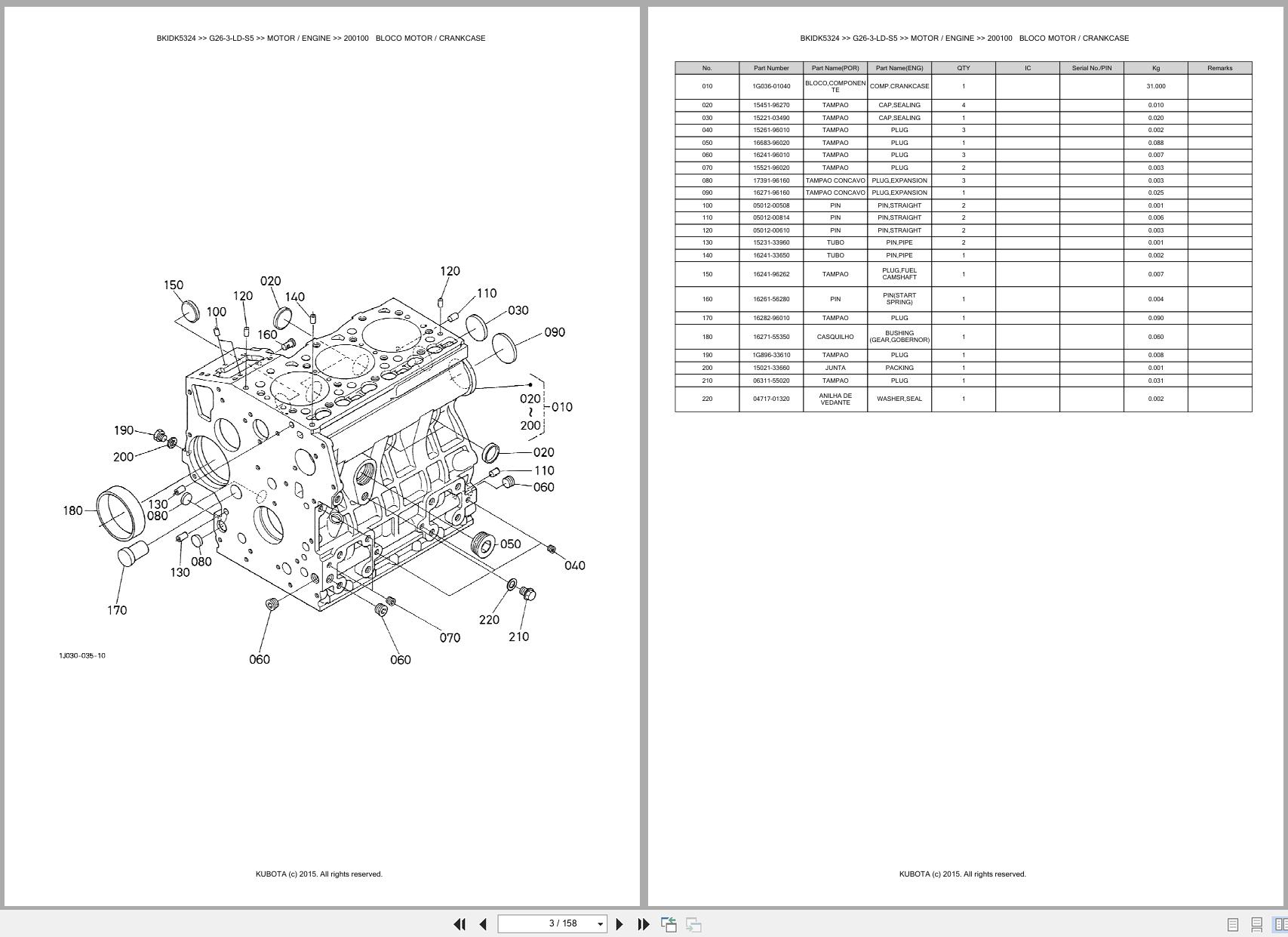 Kubota Garden Tractor G26 3 LD S5 Spare Parts Catalog EN PT (3)