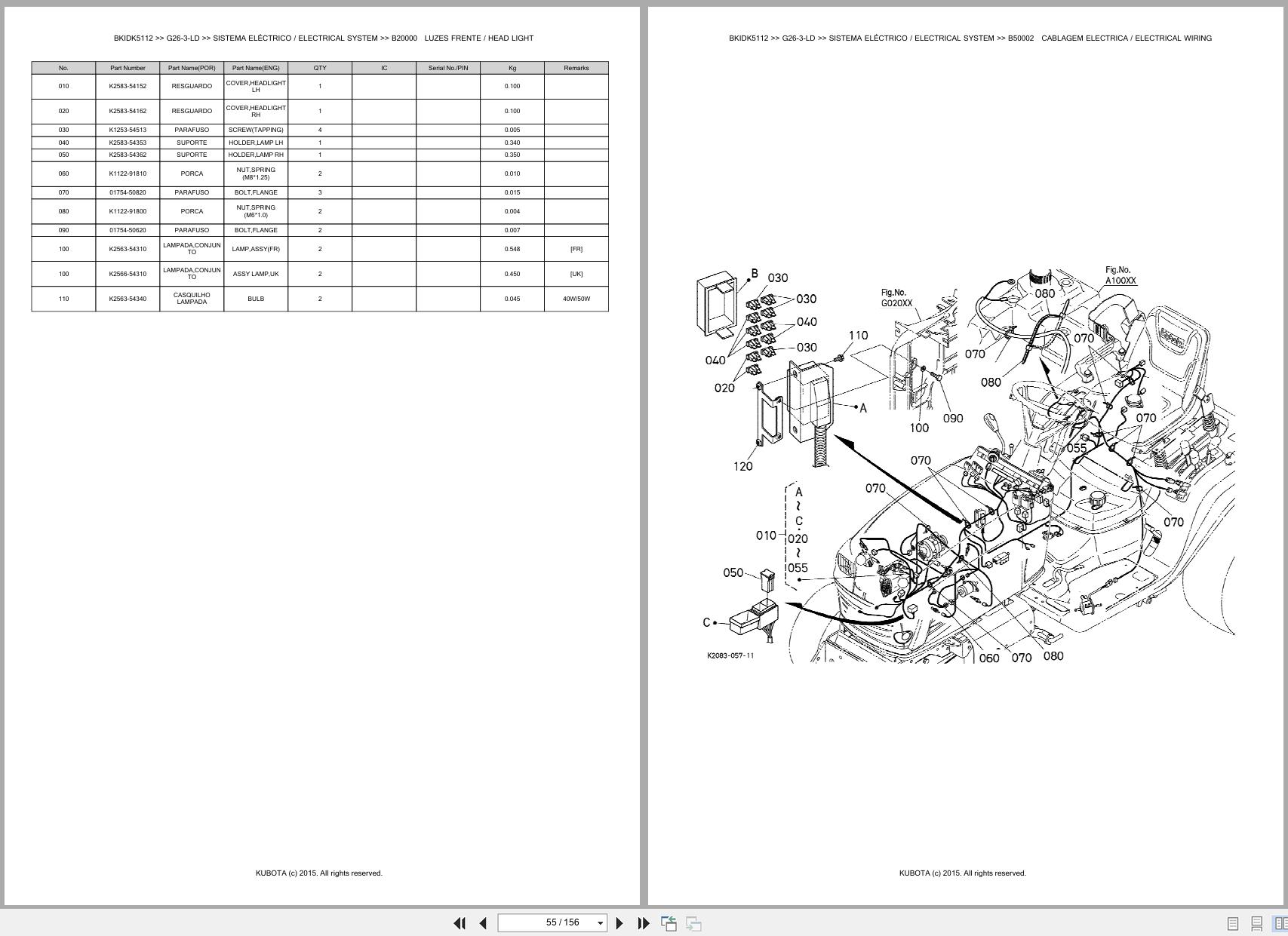 Kubota Garden Tractor G26 3 LD Spare Parts Catalog EN PT (2)