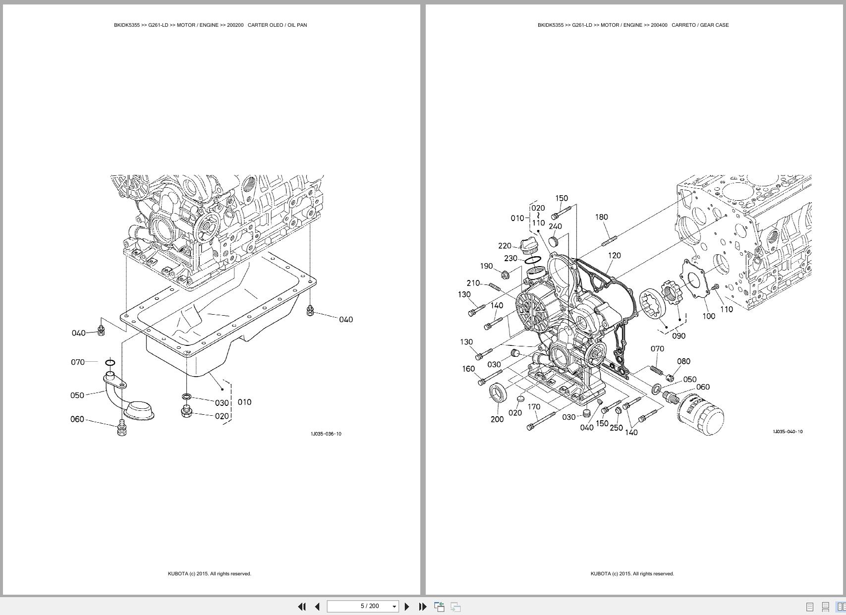 Kubota Garden Tractor G261 LD Spare Parts Catalog EN PT (3)