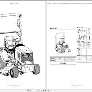 Kubota Garden Tractor G261RD Spare Parts Catalog EN PT (1)