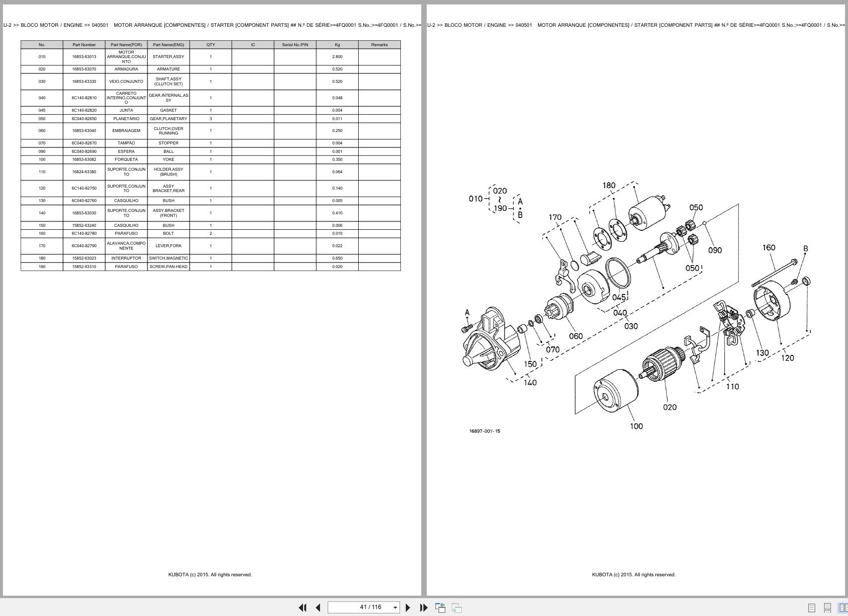 Kubota Garden Tractor GR1600EU 2 Spare Parts Catalog EN PT (2)