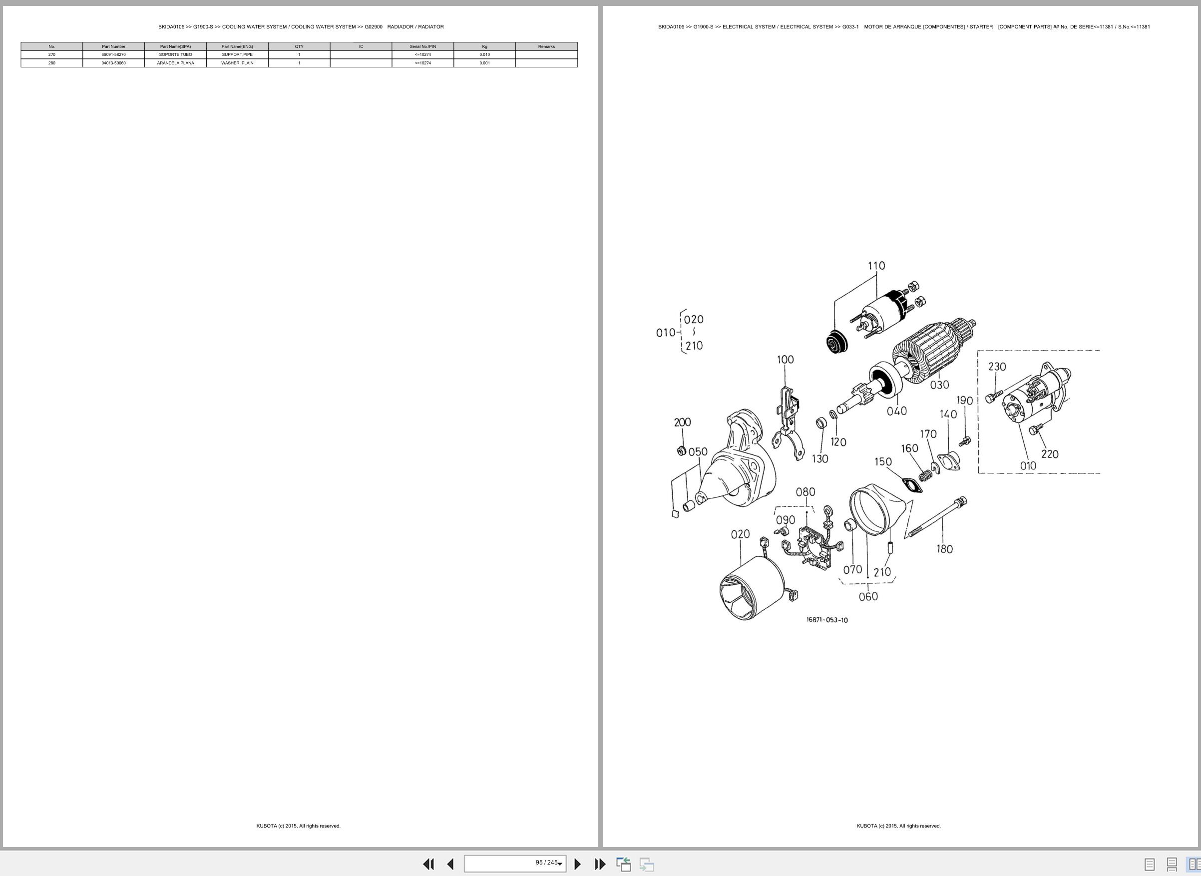 Kubota Lawn Mower G1900 S Spare Parts Catalog EN ES (2)