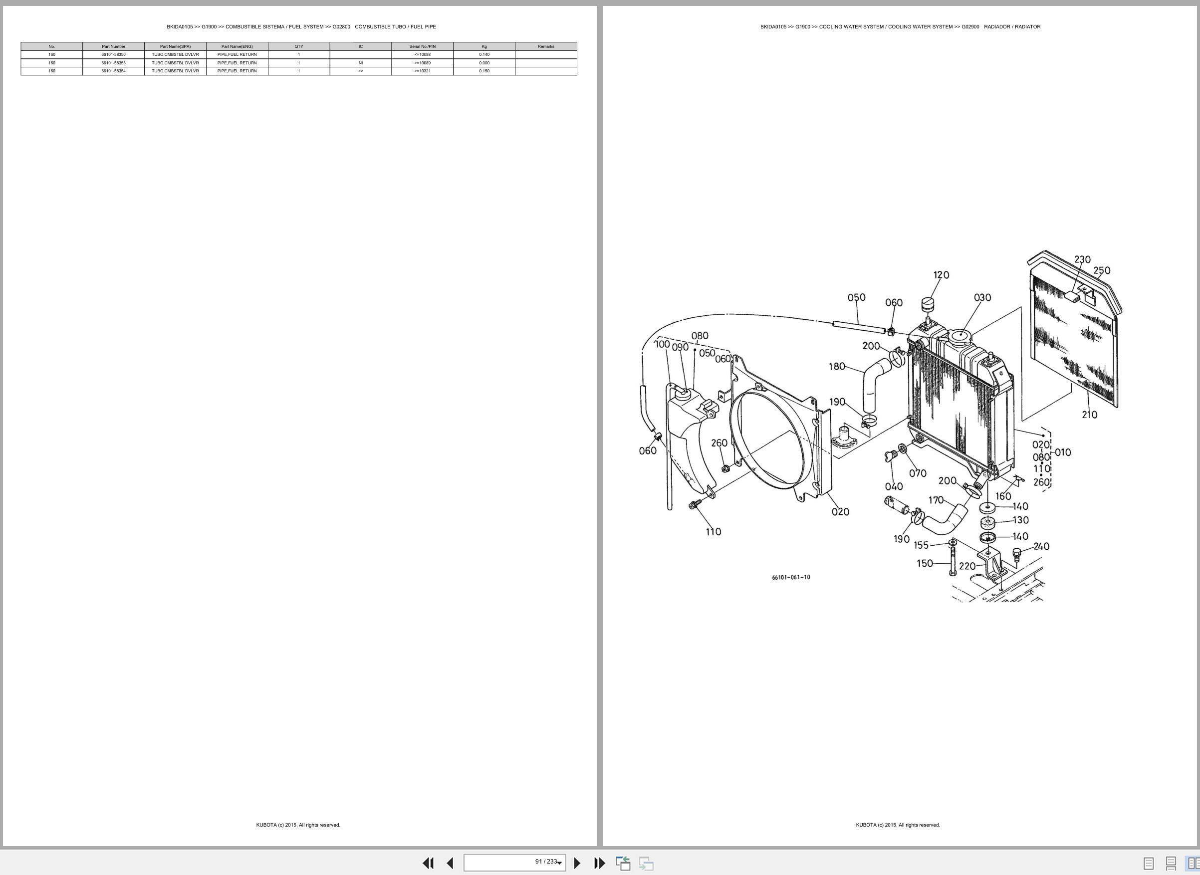 Kubota Lawn Mower G1900 Spare Parts Catalog EN ES (2)