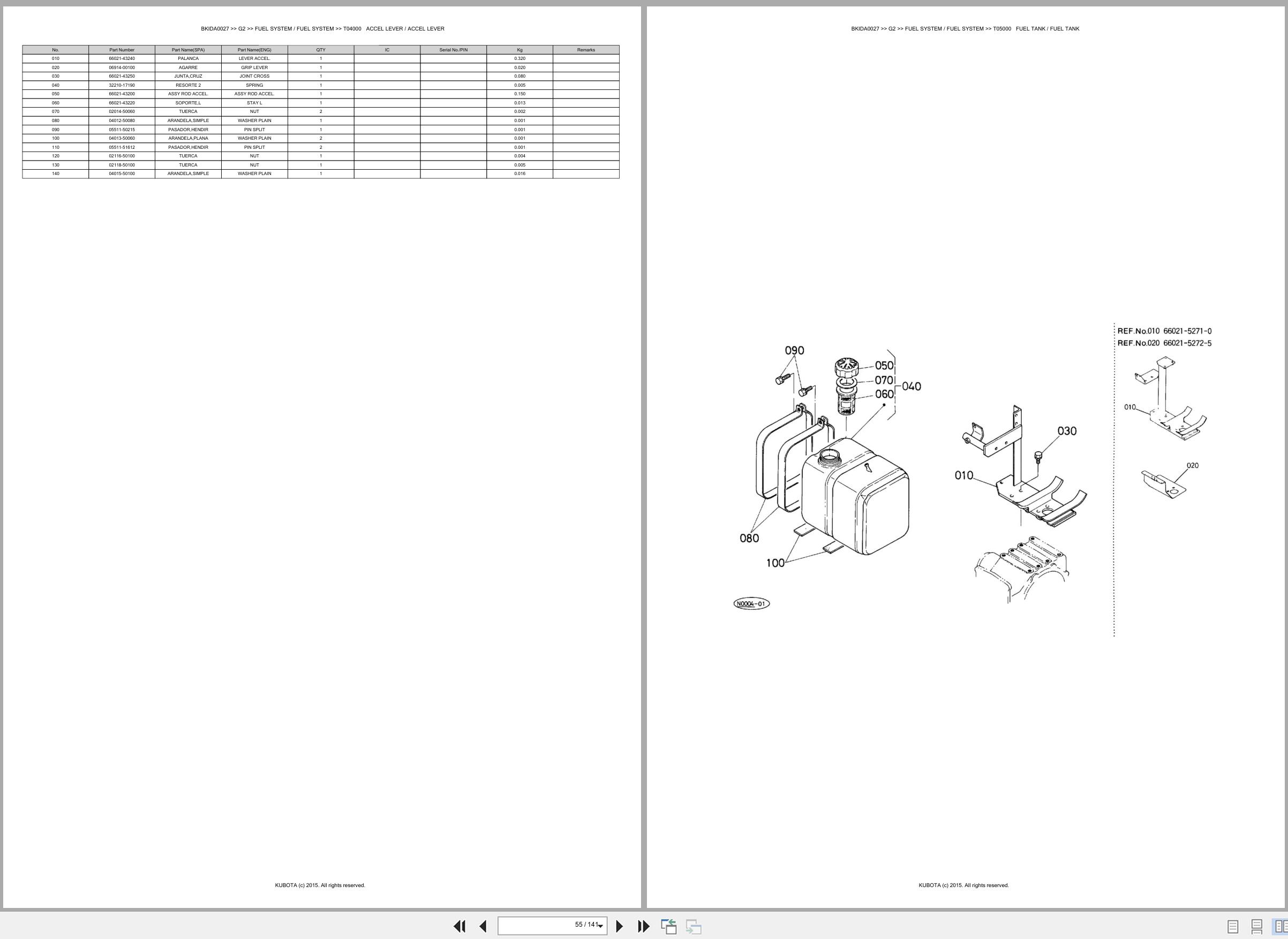 Kubota Lawn Mower G2 Spare Parts Catalog EN ES (2)