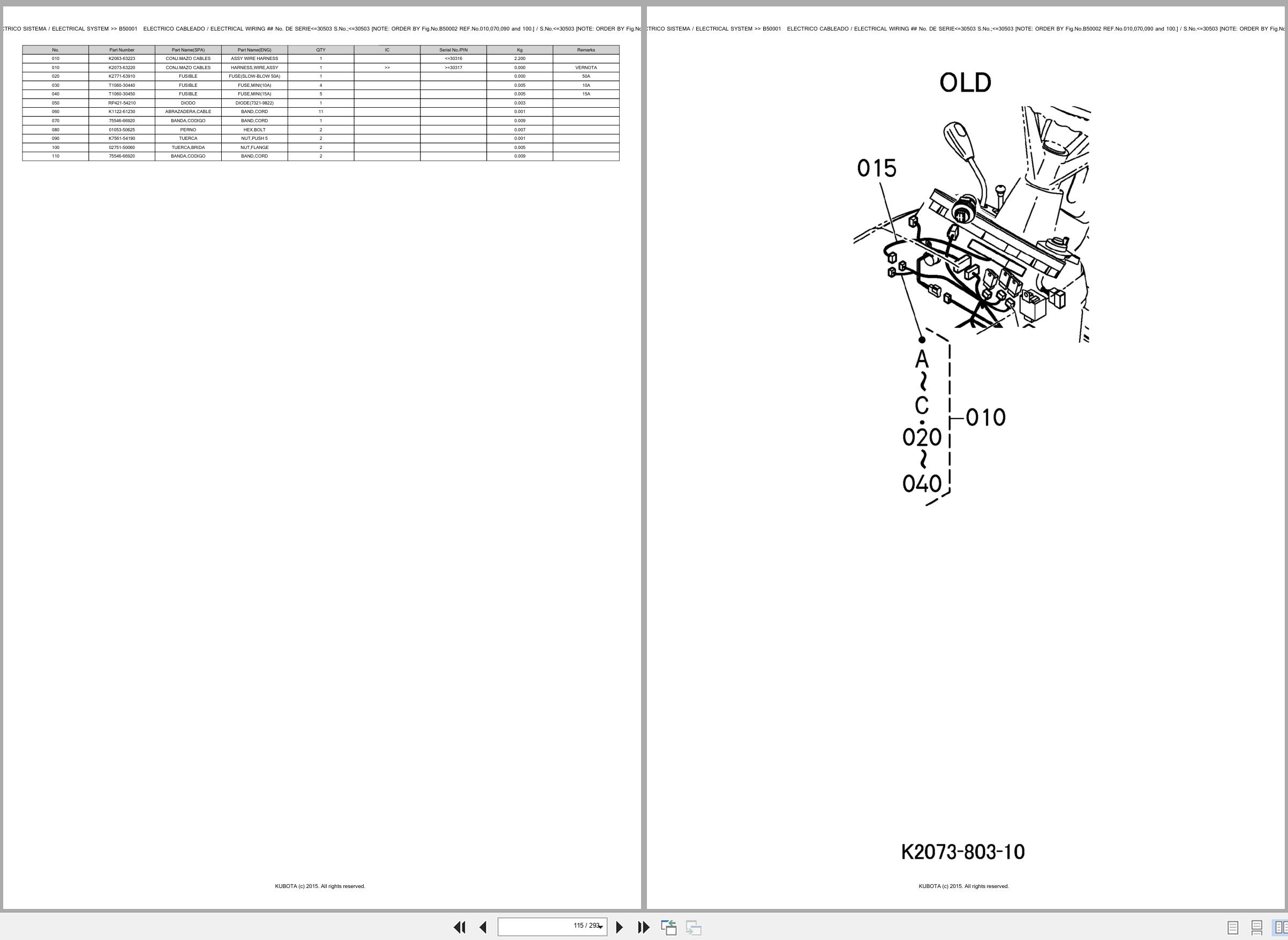 Kubota Lawn Mower G23 II LD Spare Parts Catalog EN ES (2)