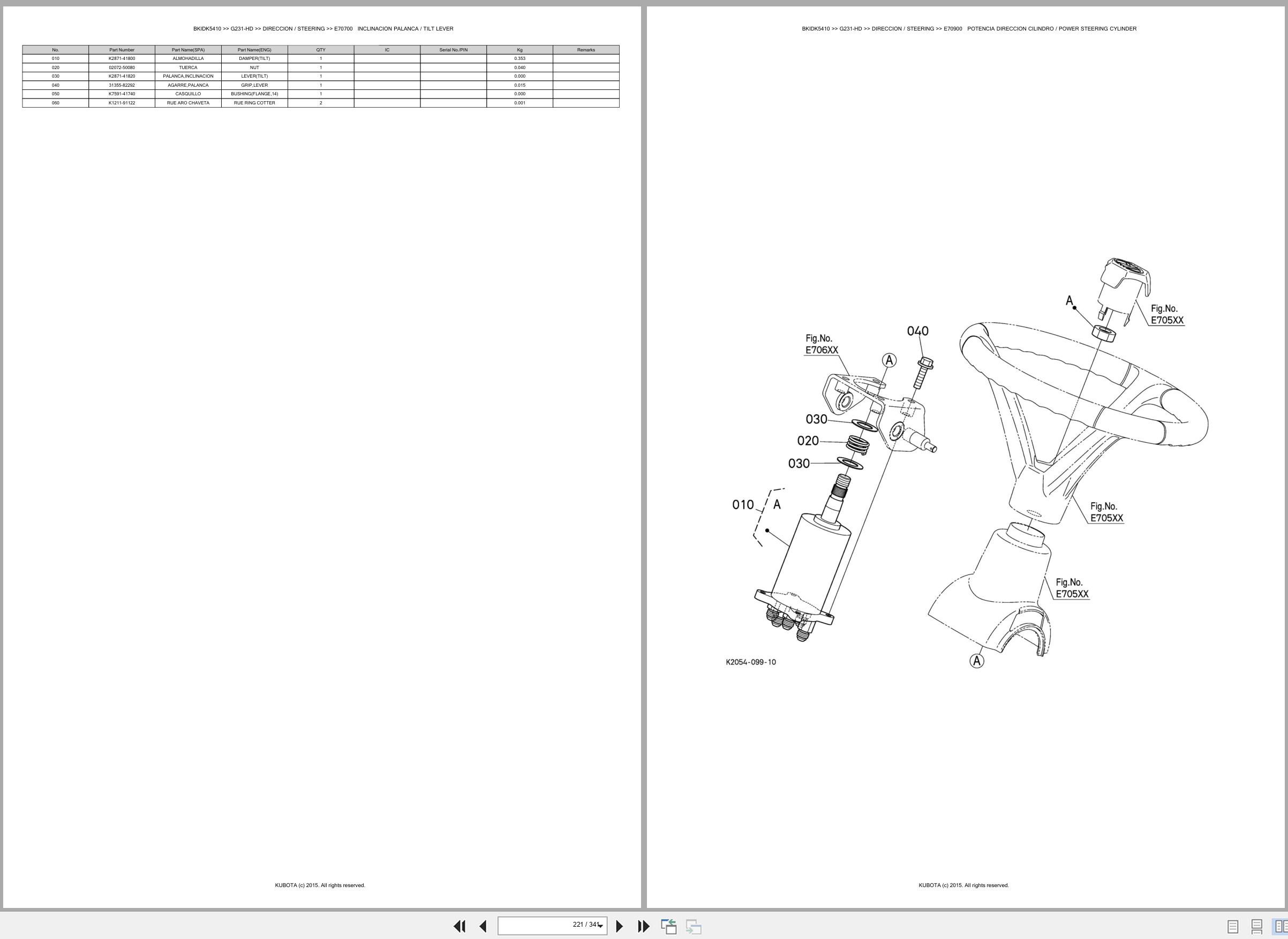 Kubota Lawn Mower G231 HD Spare Parts Catalog EN ES (3)