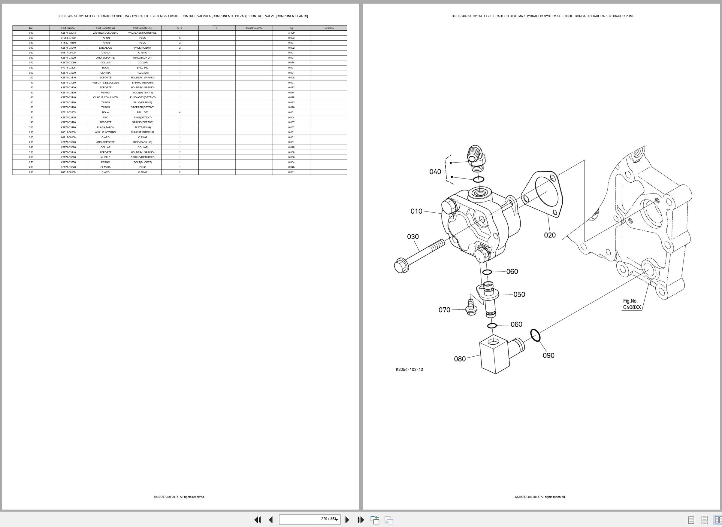 Kubota Lawn Mower G231 LD Spare Parts Catalog EN ES (3)
