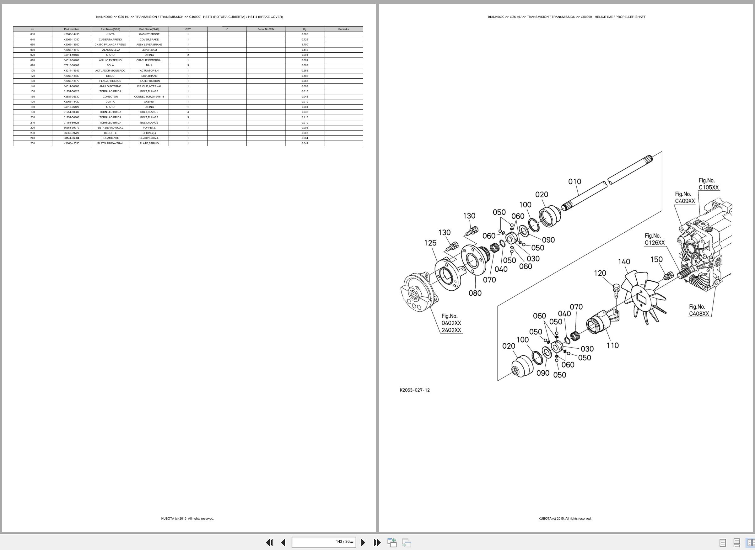 Kubota Lawn Mower G26 HD Spare Parts Catalog EN ES (2)
